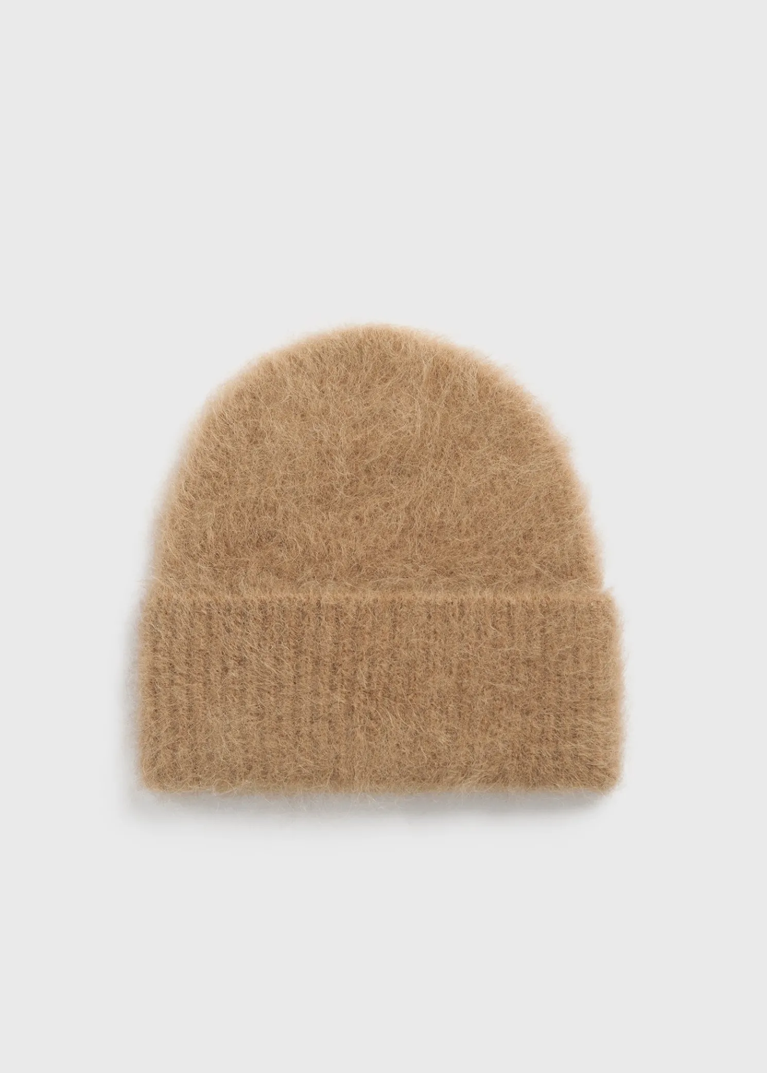 Alpaca knit beanie camel melange