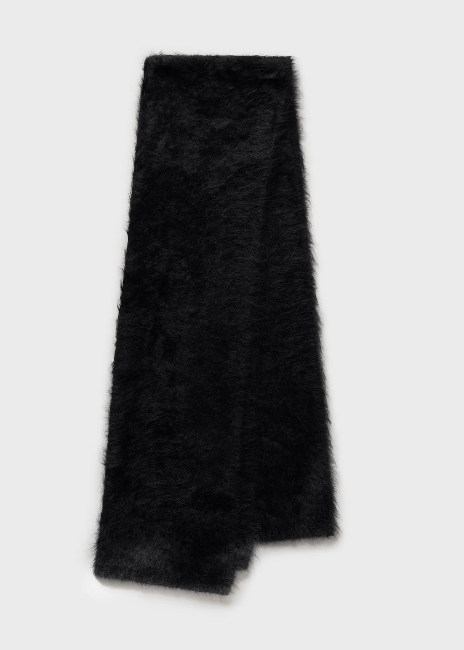 Alpaca knit scarf black