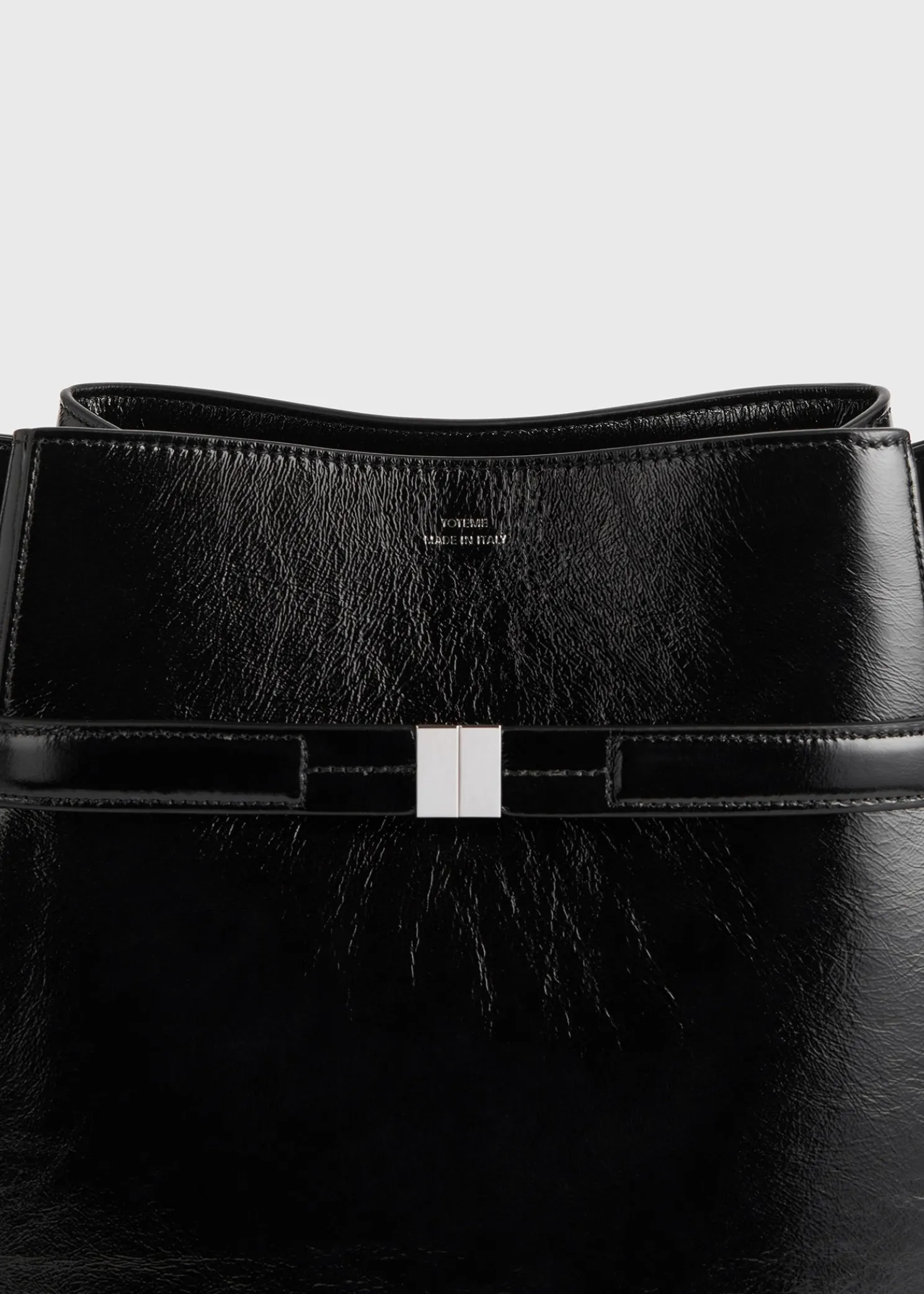 Belted Naplack bucket bag black