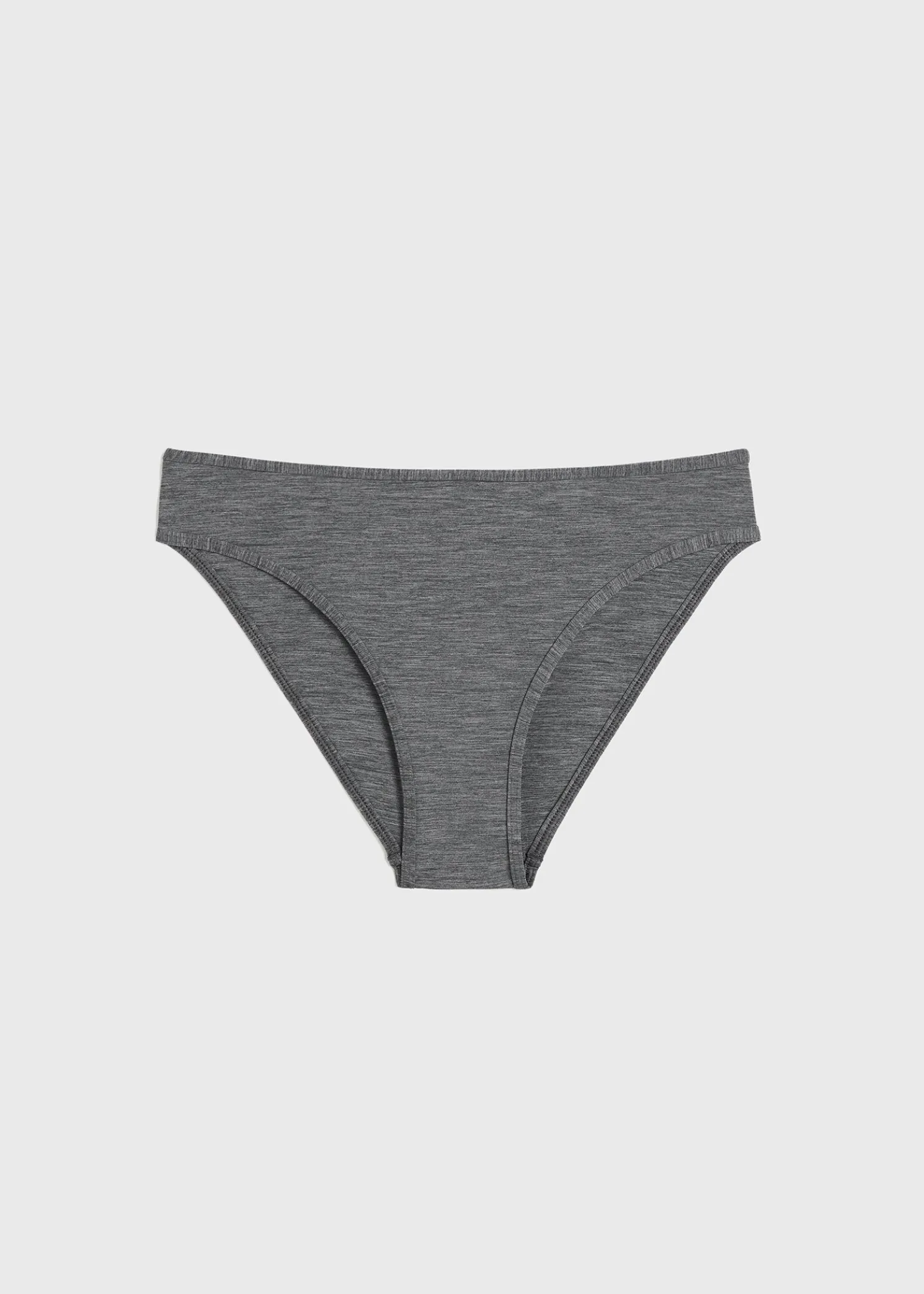 Binding-edge bikini bottoms grey melange