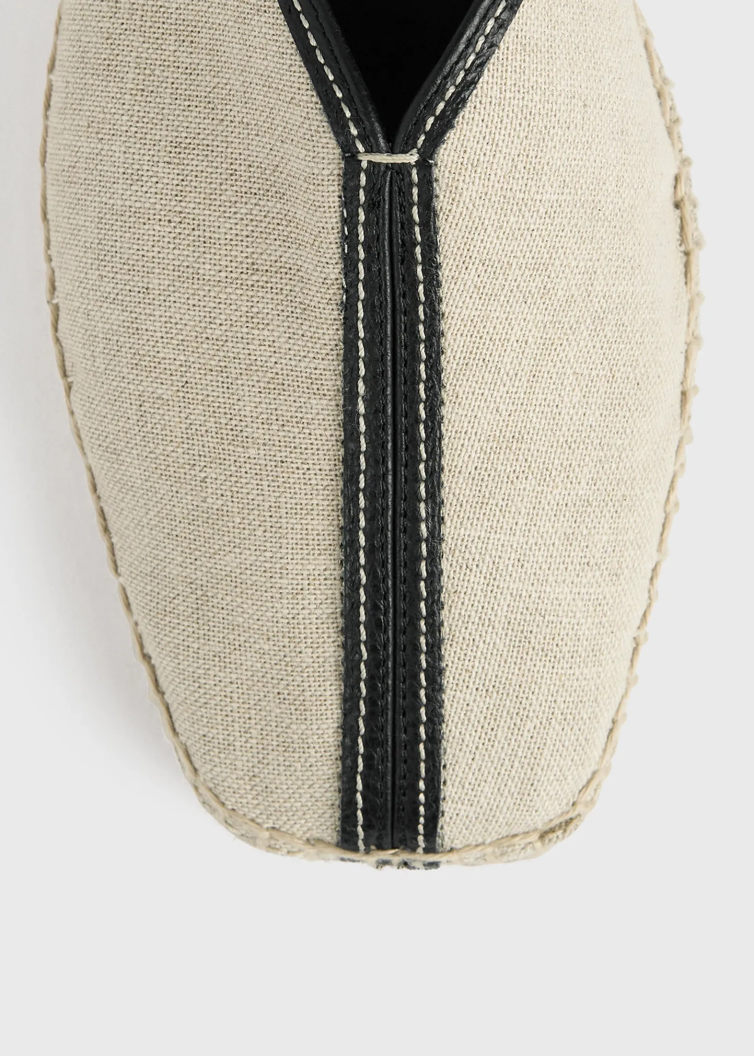 Canvas espadrille slippers ecru/black