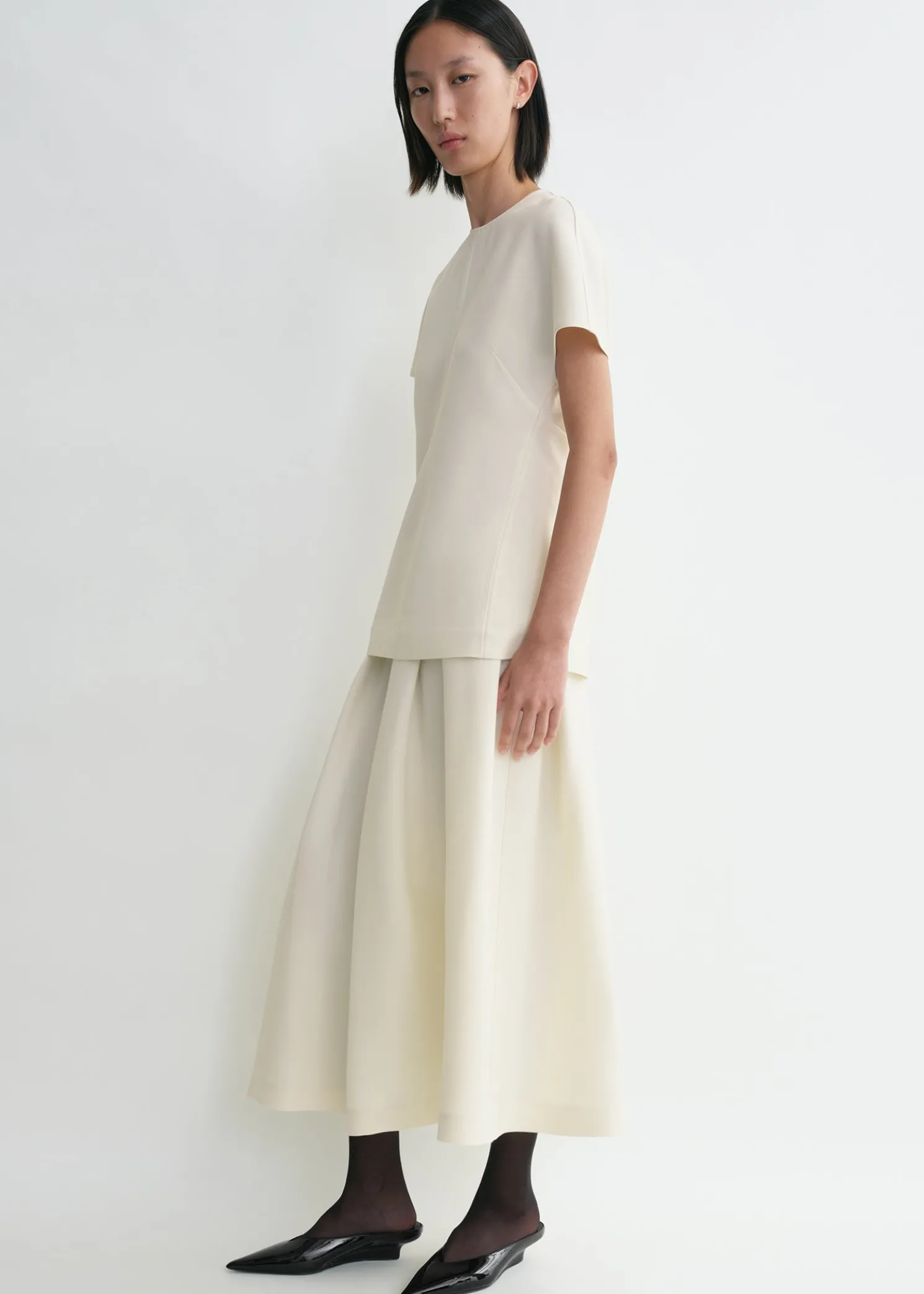 Cap-sleeve top macadamia