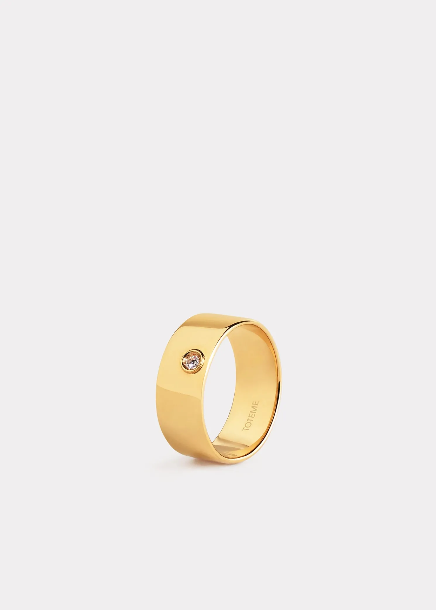 Cigar diamond midi ring 18kt gold