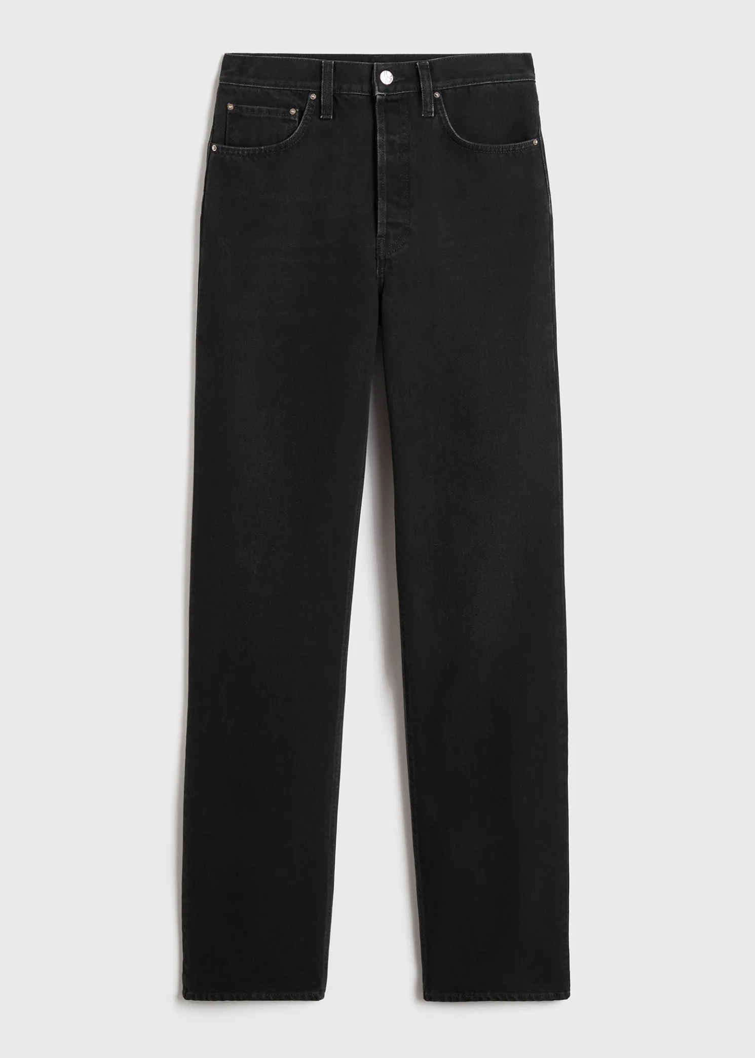 Classic cut denim full length faded black