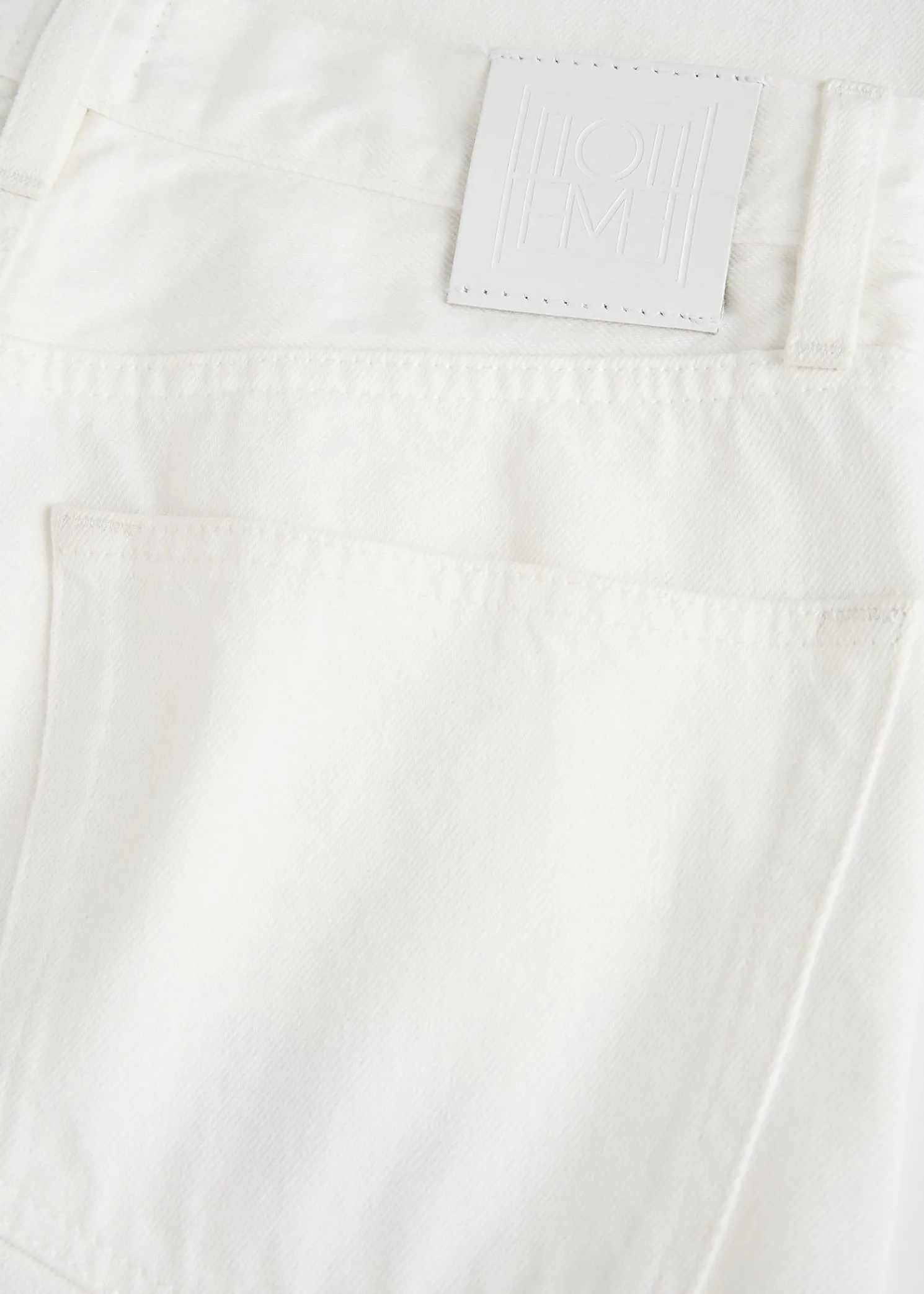 Classic cut denim full length off-white