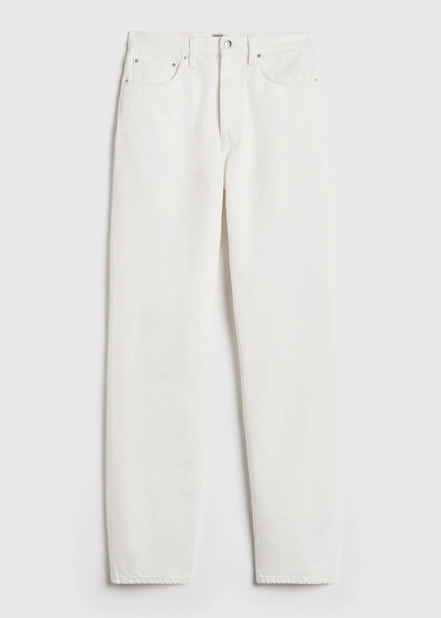 Classic cut denim full length off-white