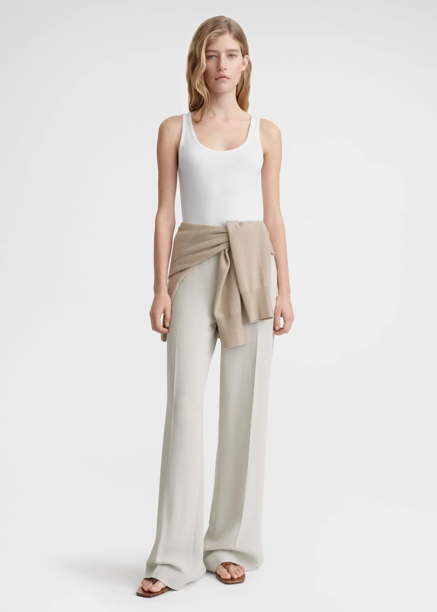 Classic rib tank white