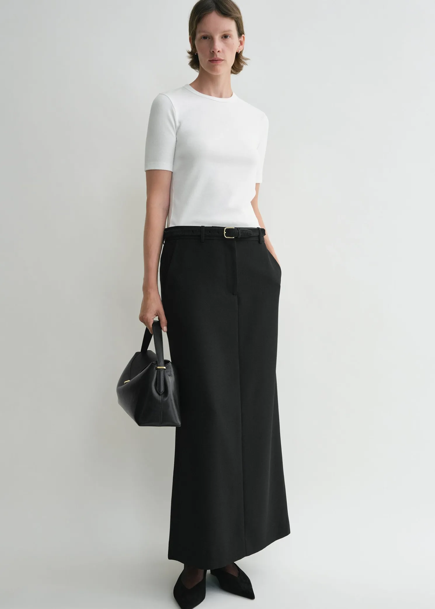 Classic rib tee white