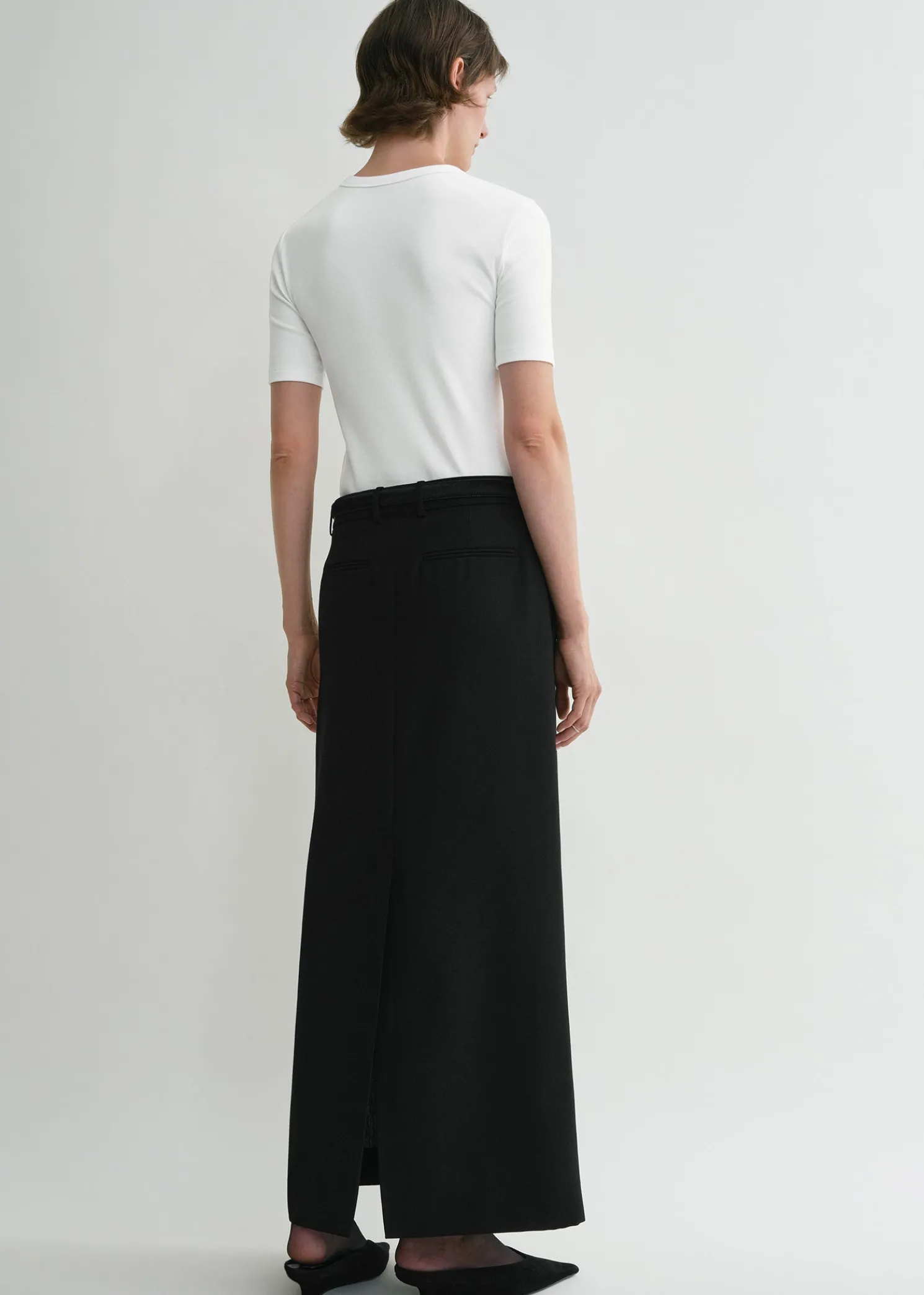 Classic rib tee white