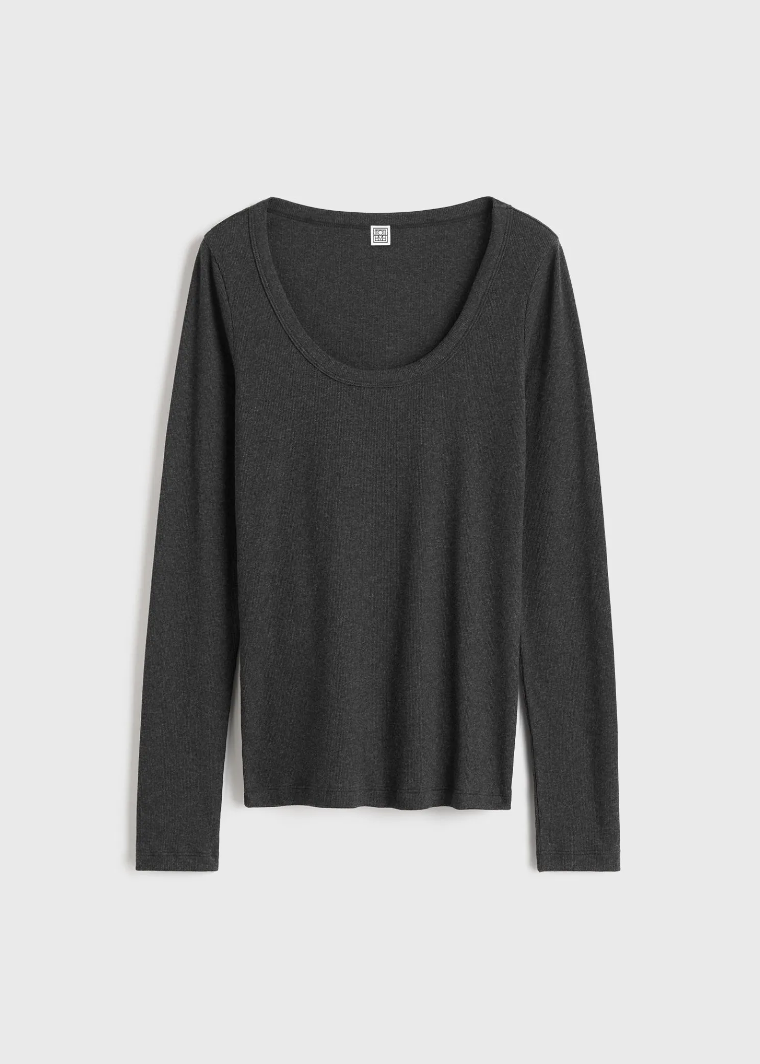 Classic rib top charcoal melange