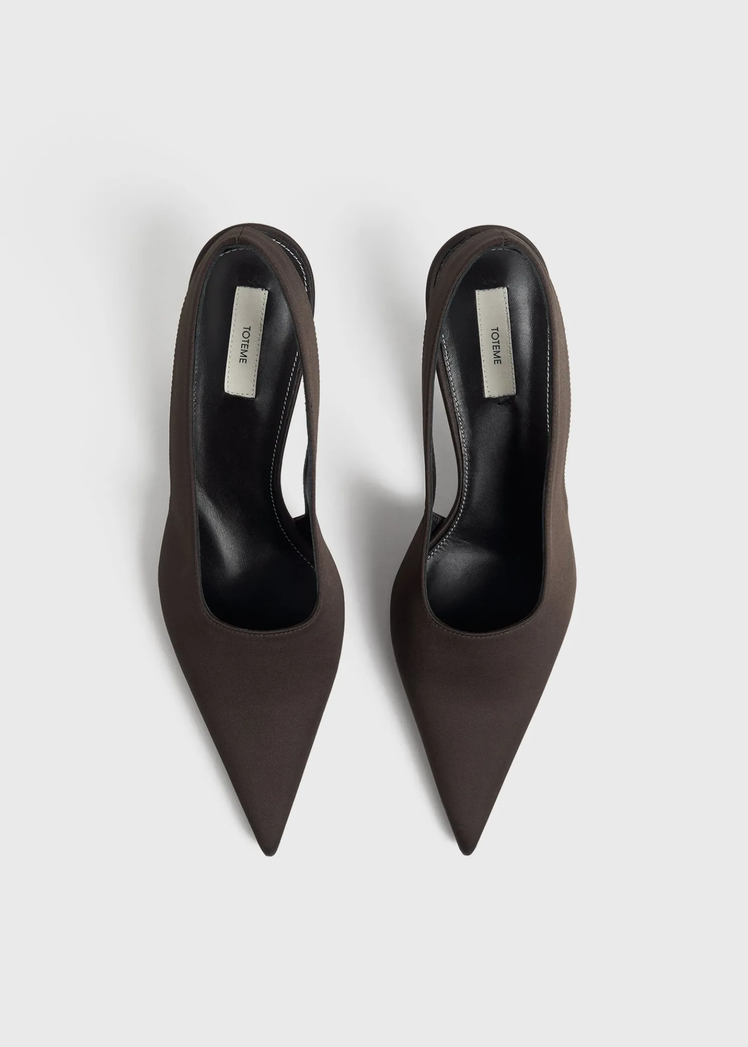 Classic satin slingbacks espresso