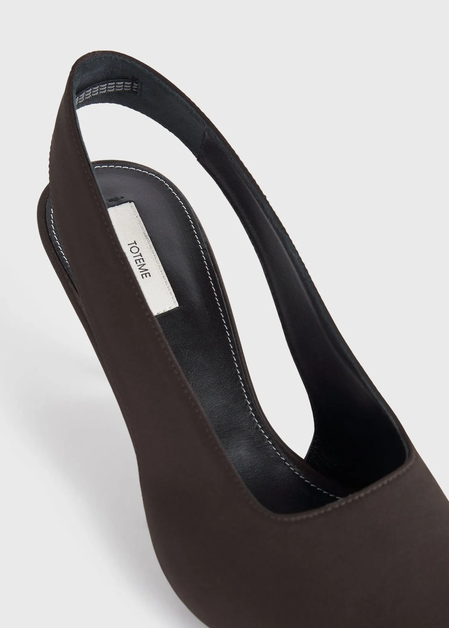 Classic satin slingbacks espresso