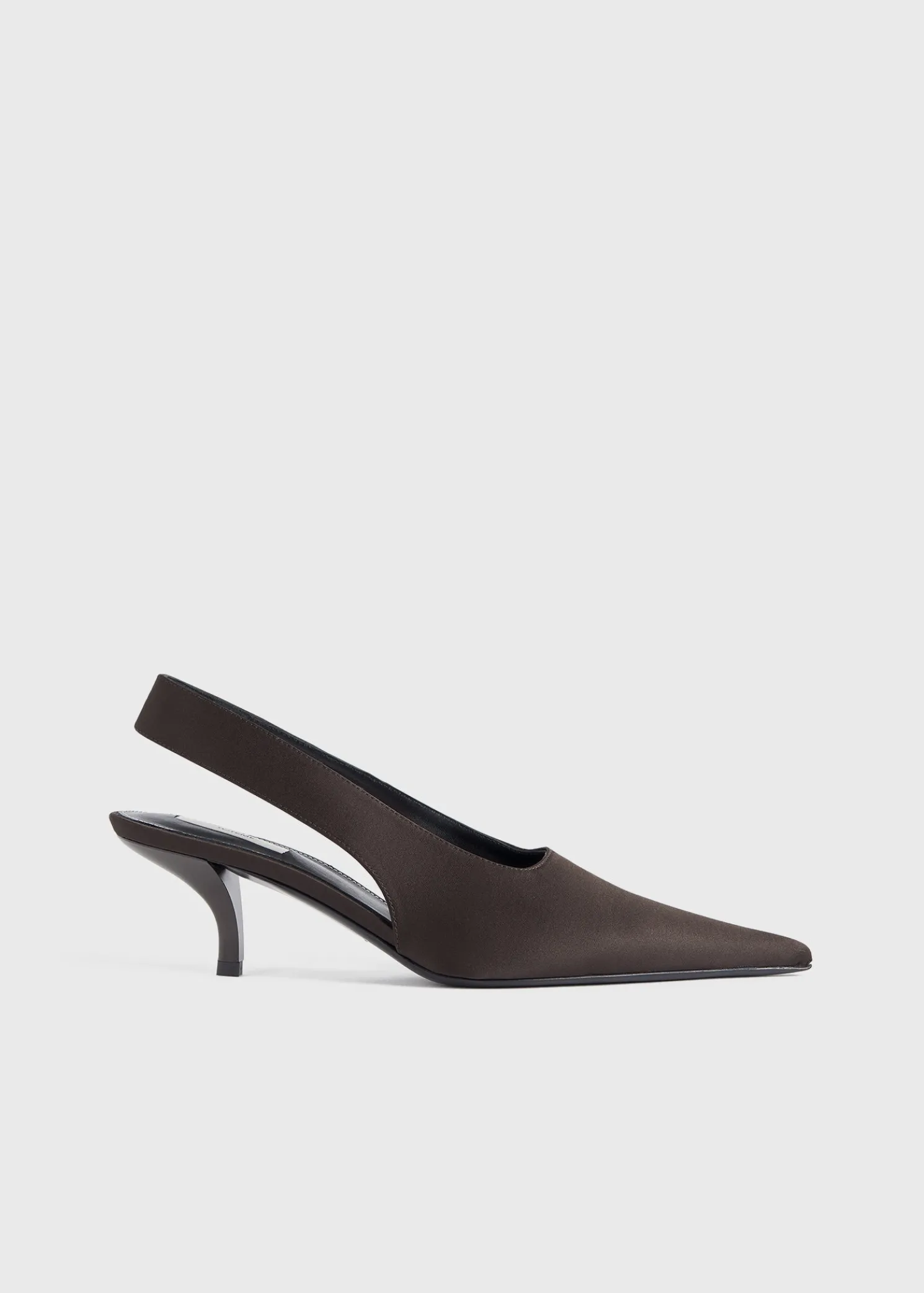 Classic satin slingbacks espresso