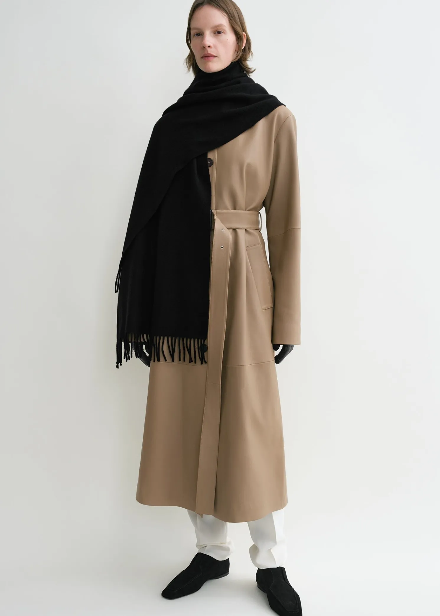 Classic wool scarf black