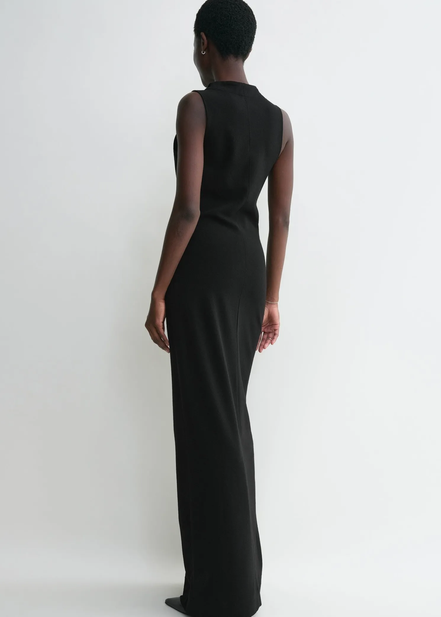 Cowl-neck dress black