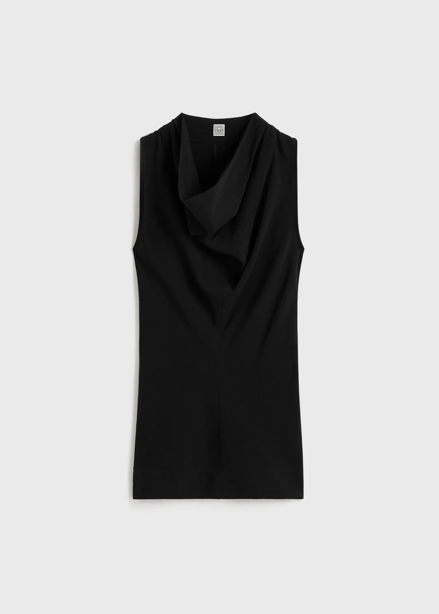 Cowl-neck top black