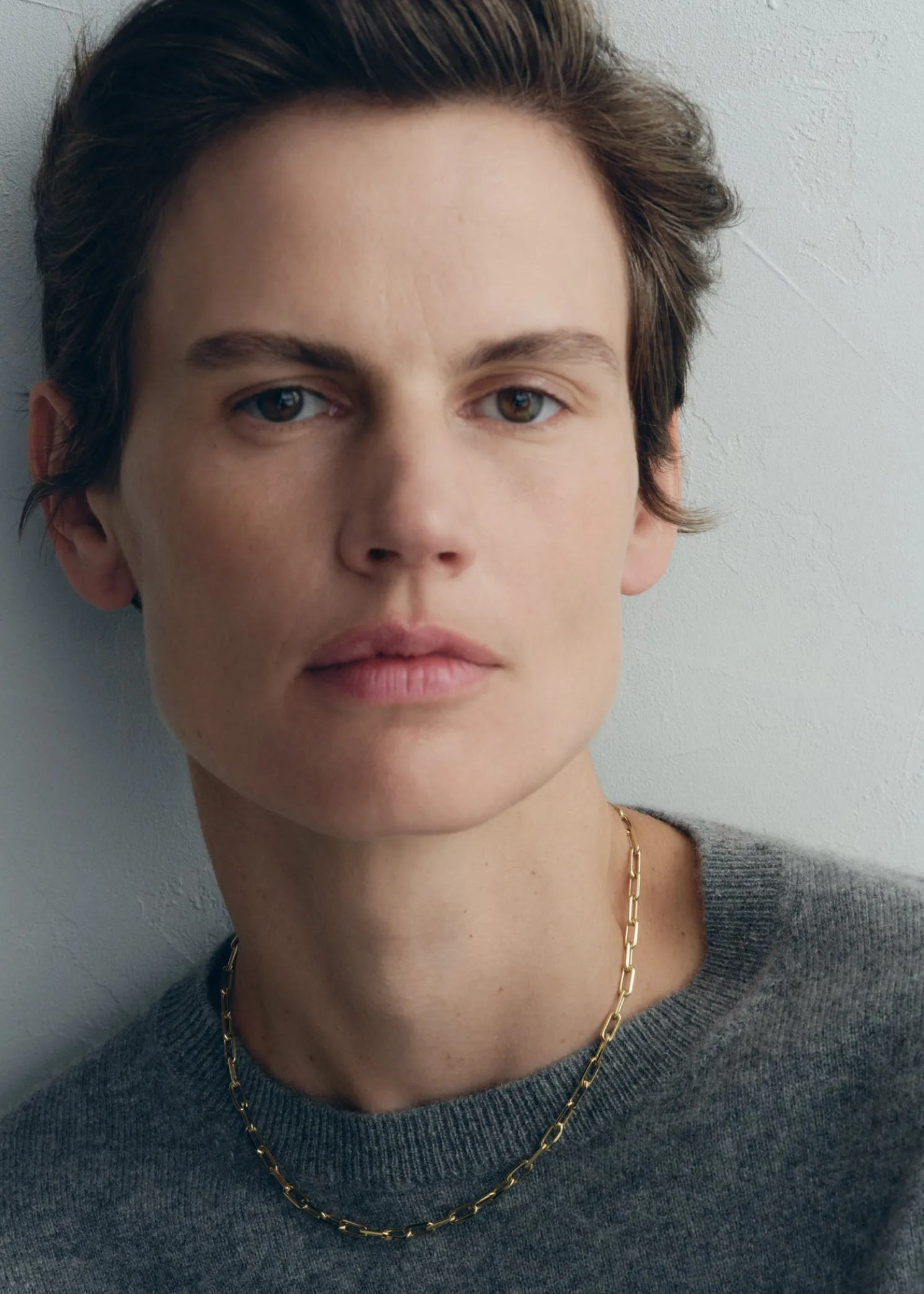 Crew-neck chain 18kt gold