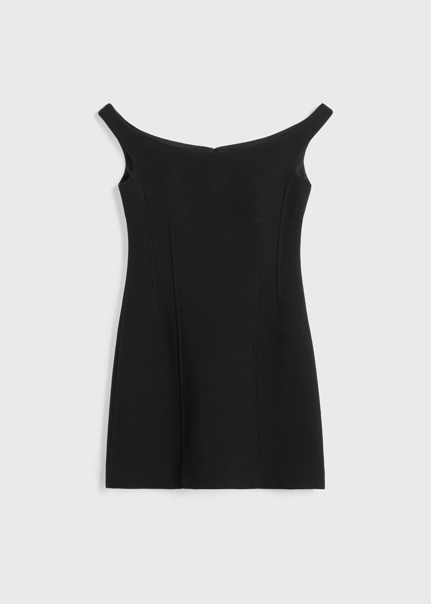 Curved off-shoulder top black