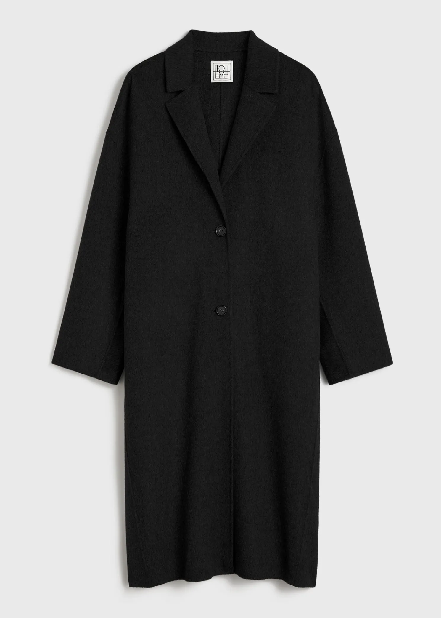 Doublé cocoon coat black