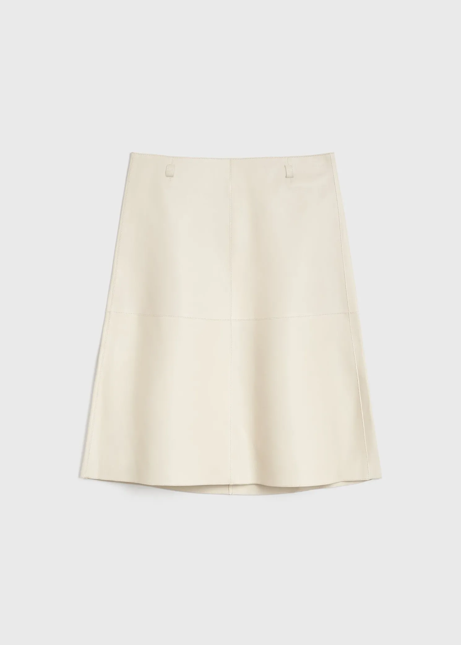 Double leather skirt off-white