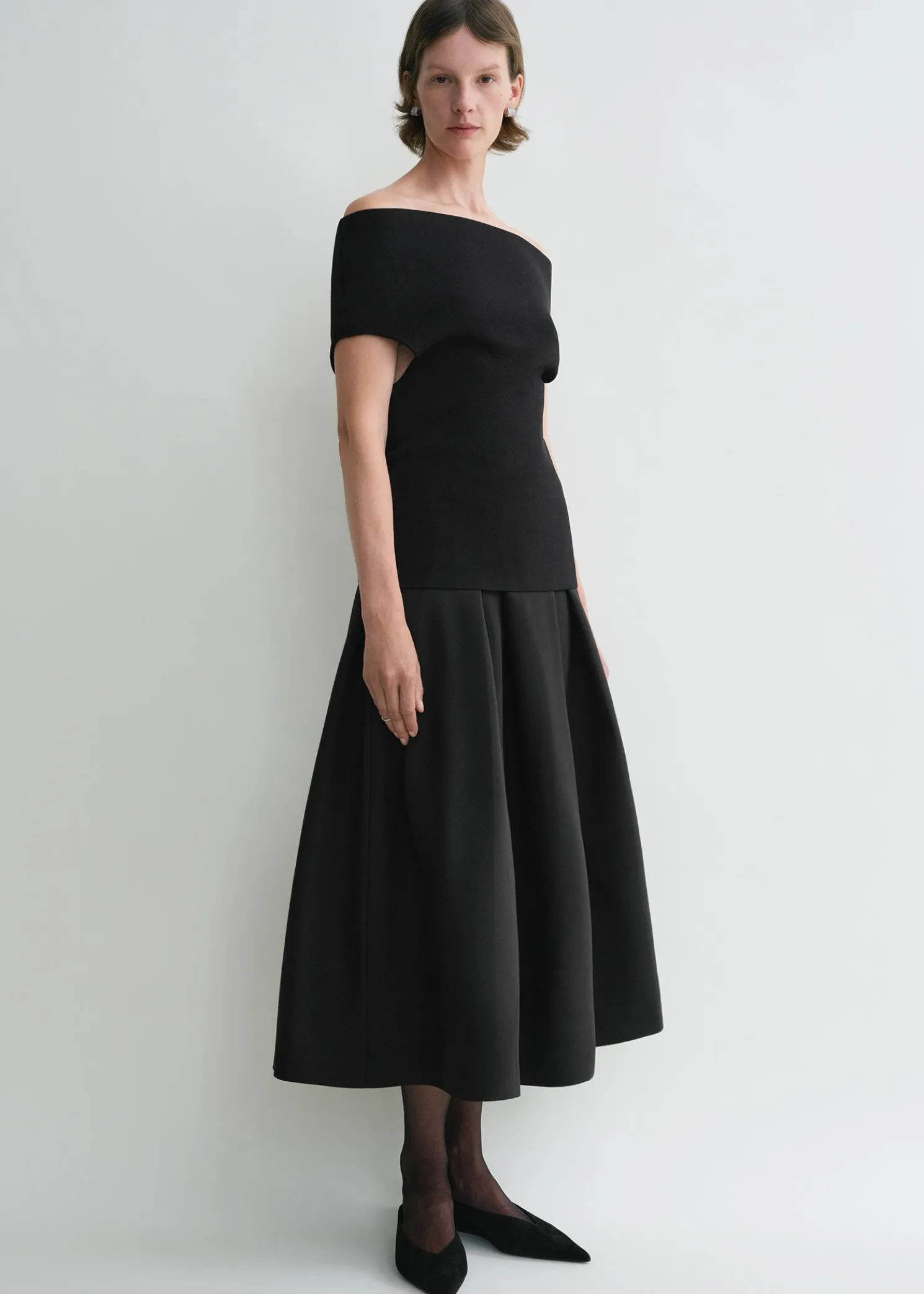 Double-knit top black