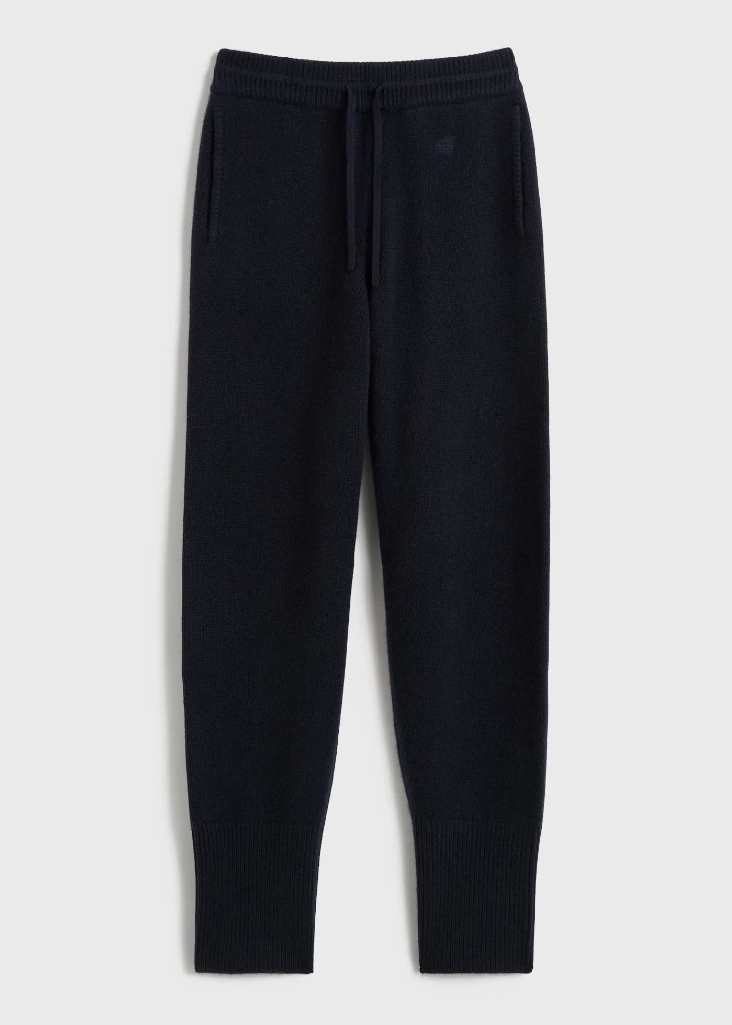 Drawstring cashmere sweatpants navy