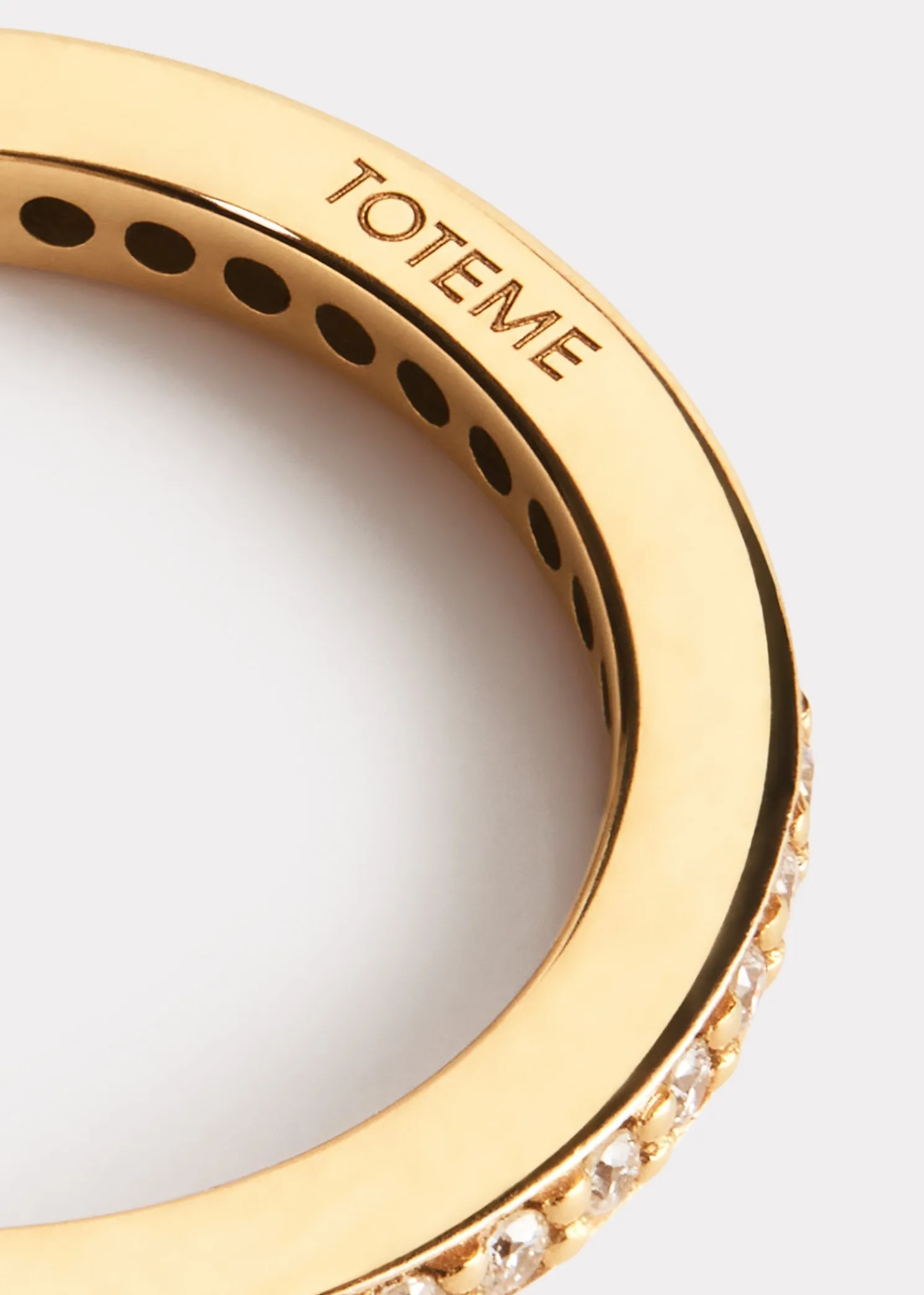 Eternity diamond midi ring 18kt gold