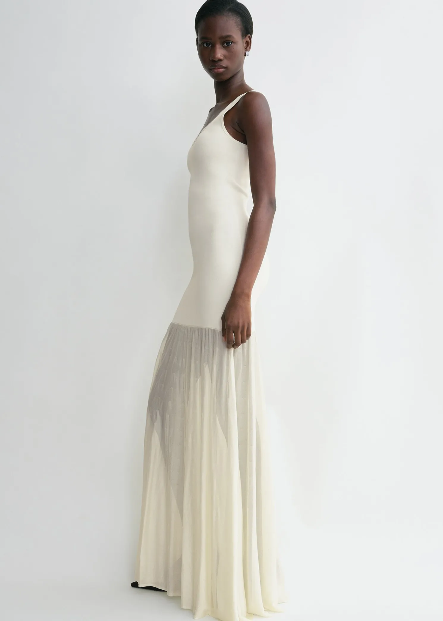 Evening tank dress macadamia