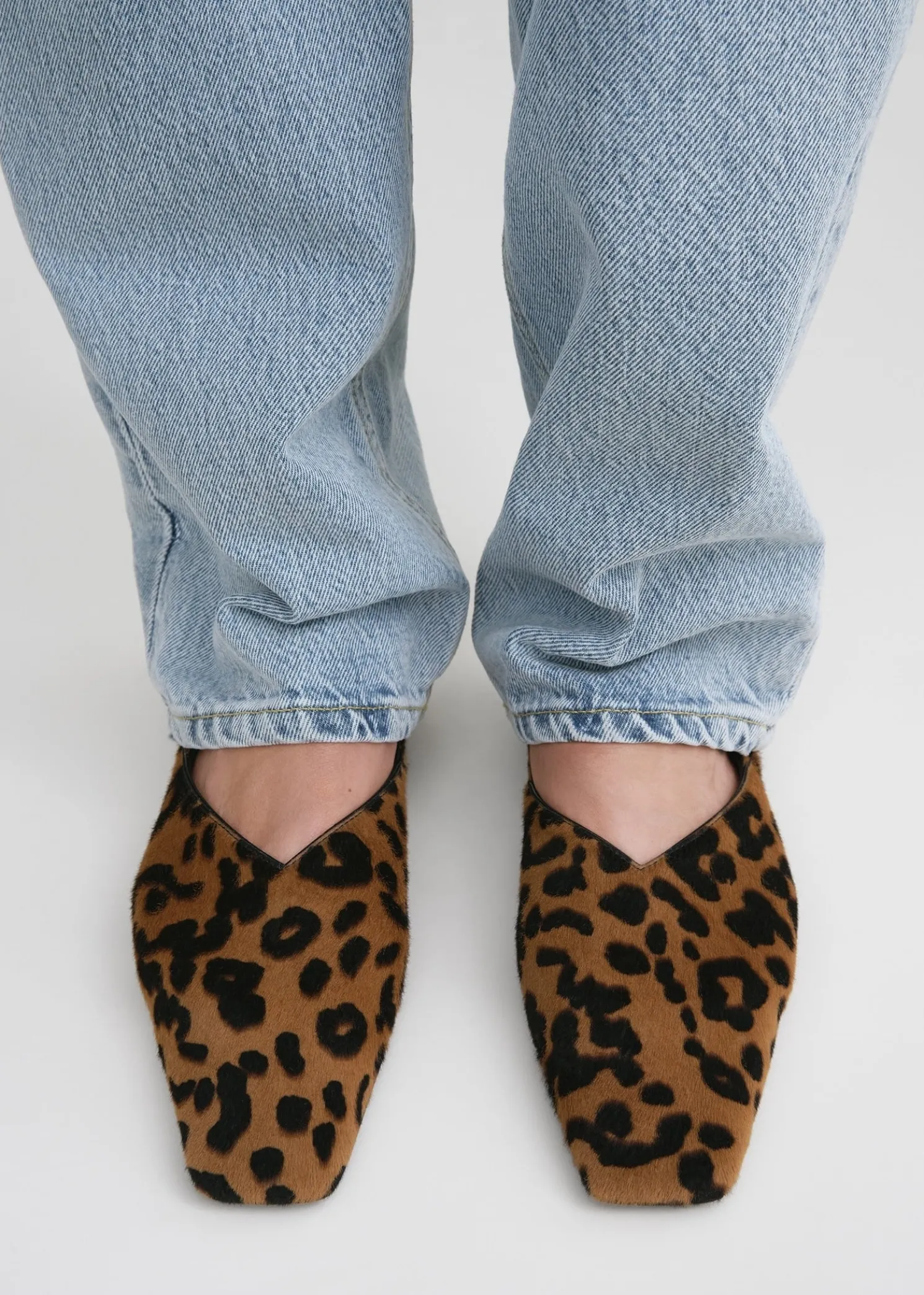 Everyday pony hair flats leopard