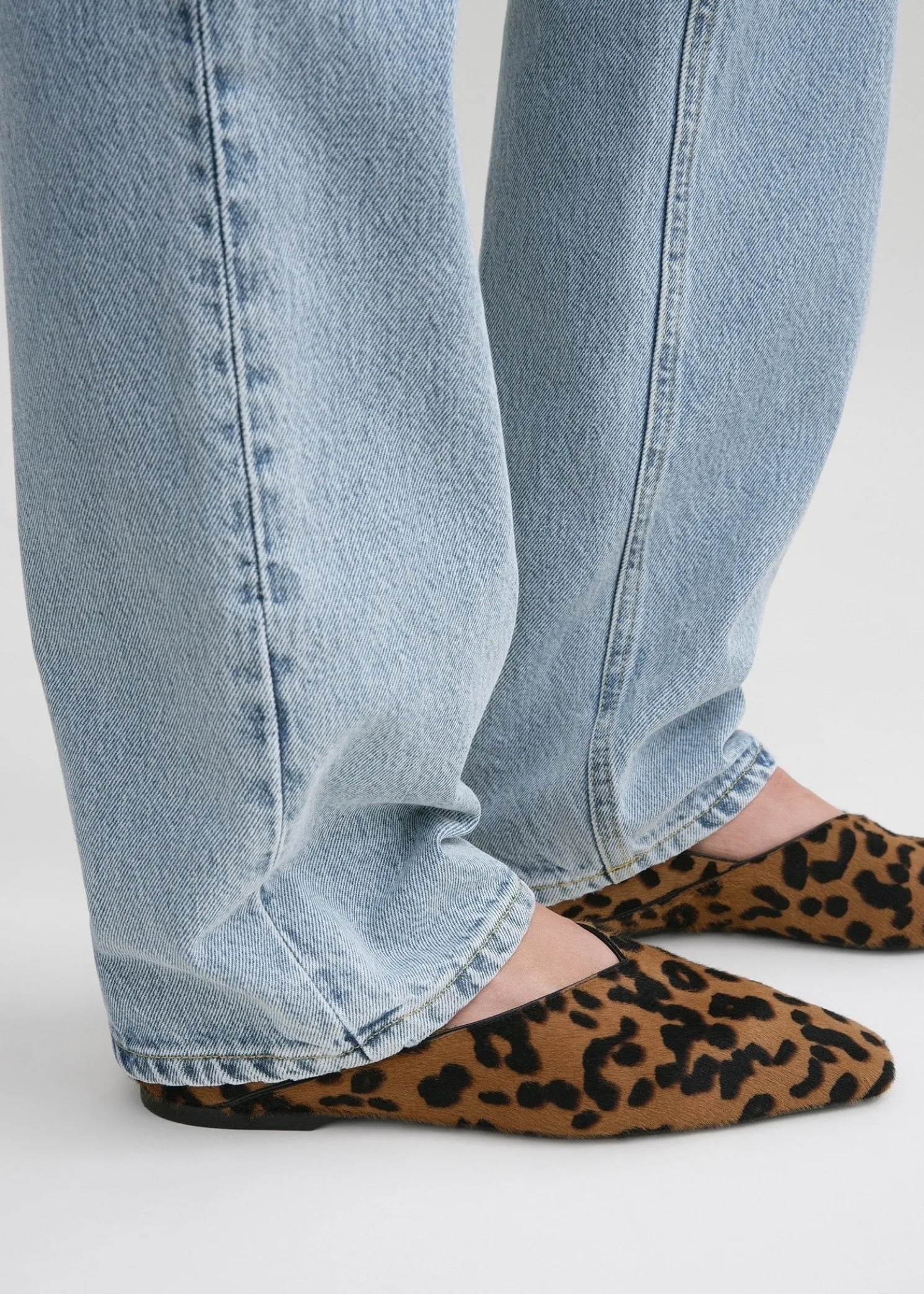 Everyday pony hair flats leopard