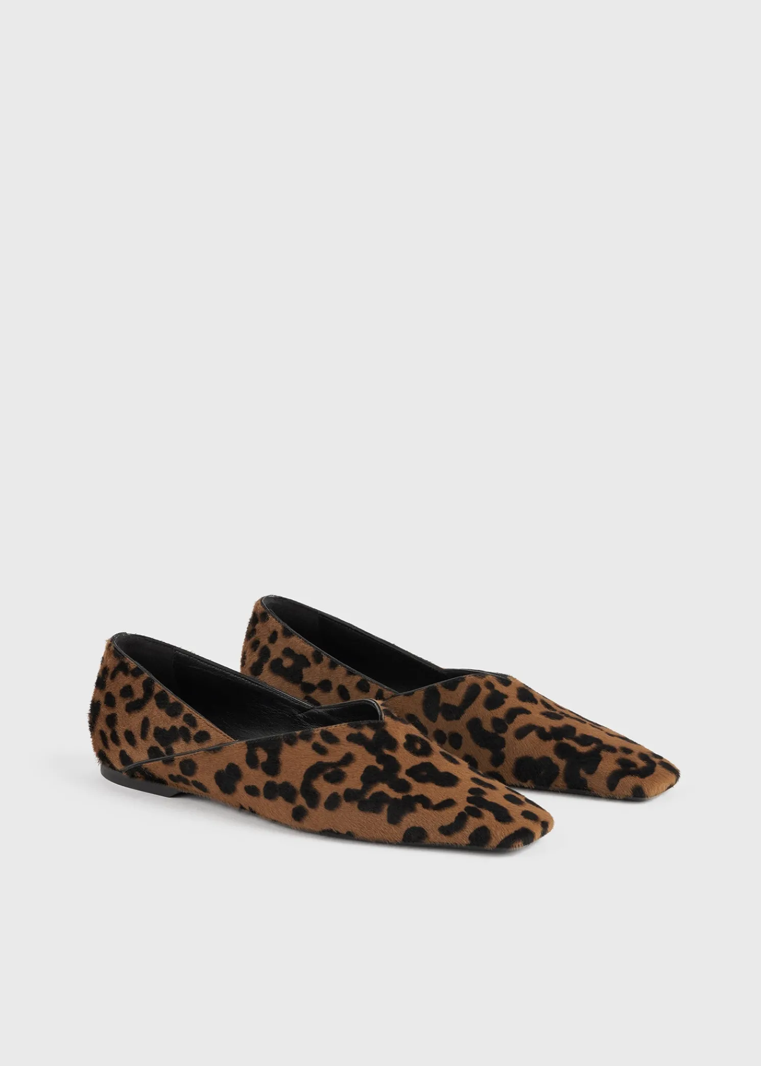 Everyday pony hair flats leopard
