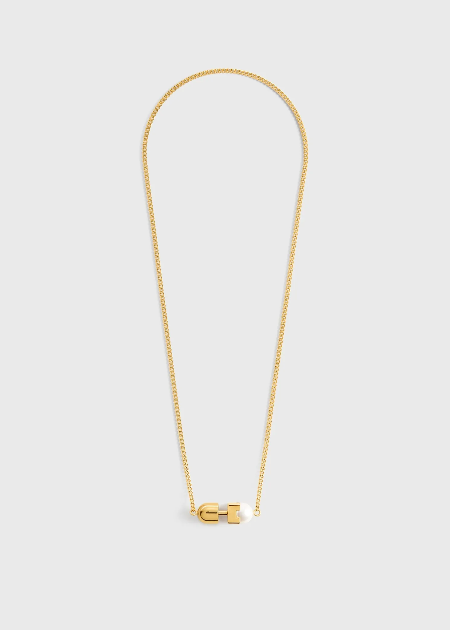 Faux pearl necklace white