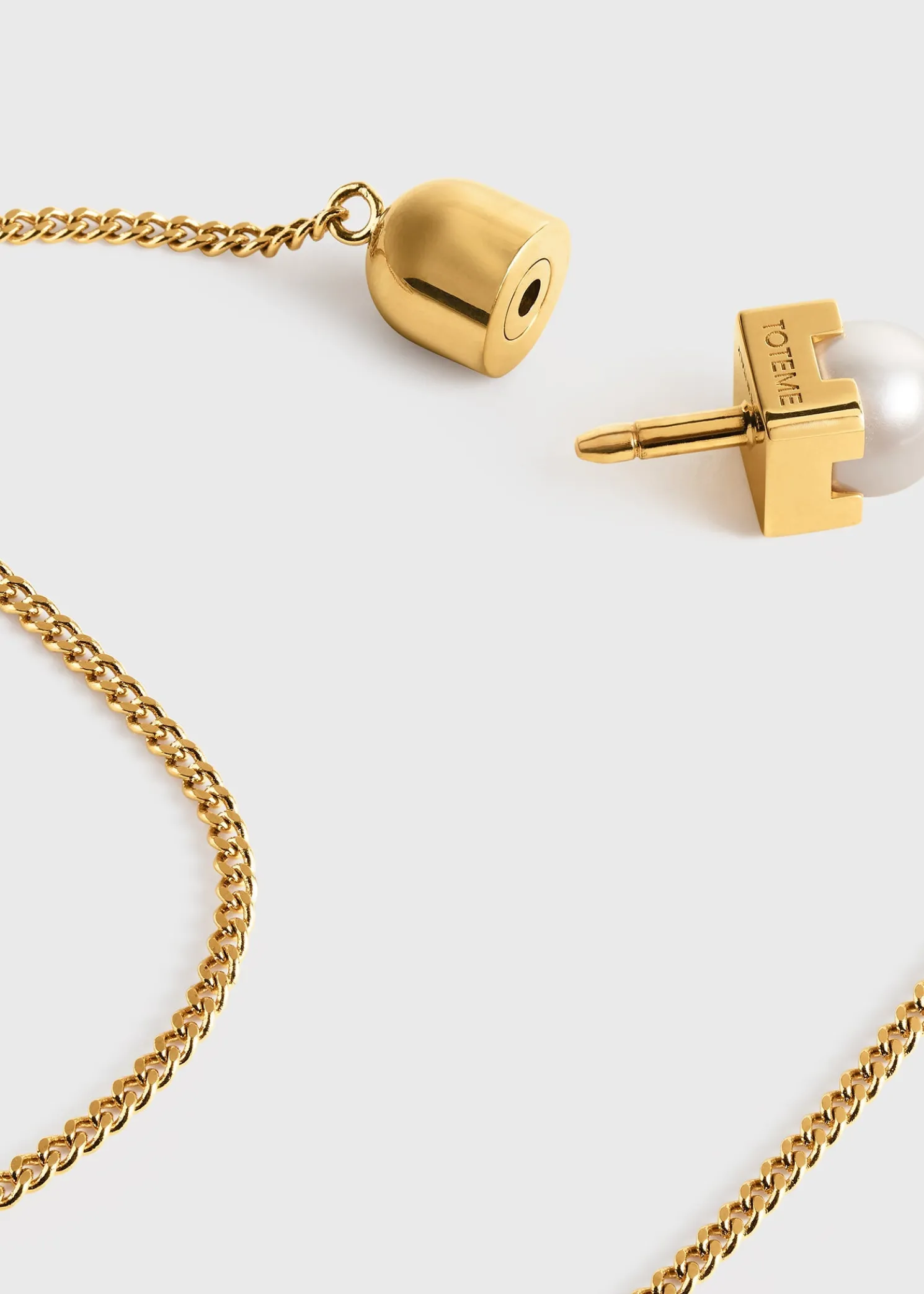 Faux pearl necklace white