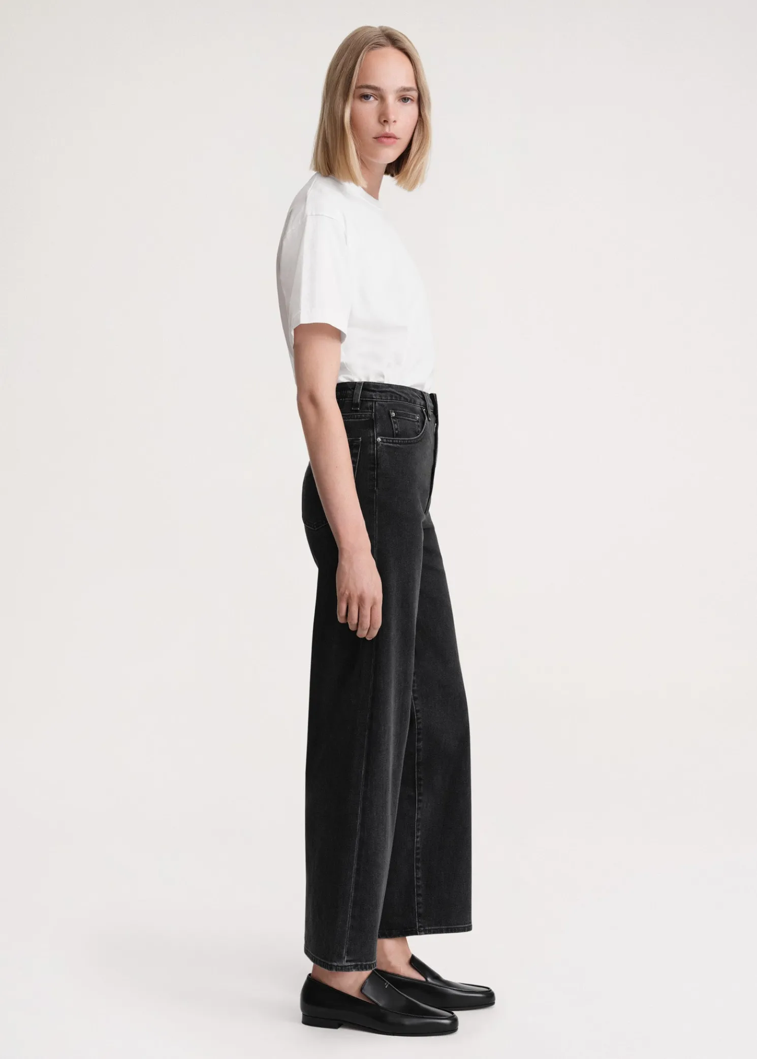 Flare fit denim grey