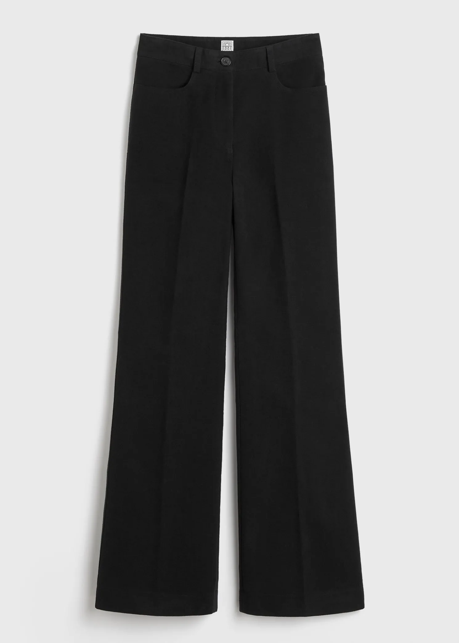 Flared moleskin trousers black
