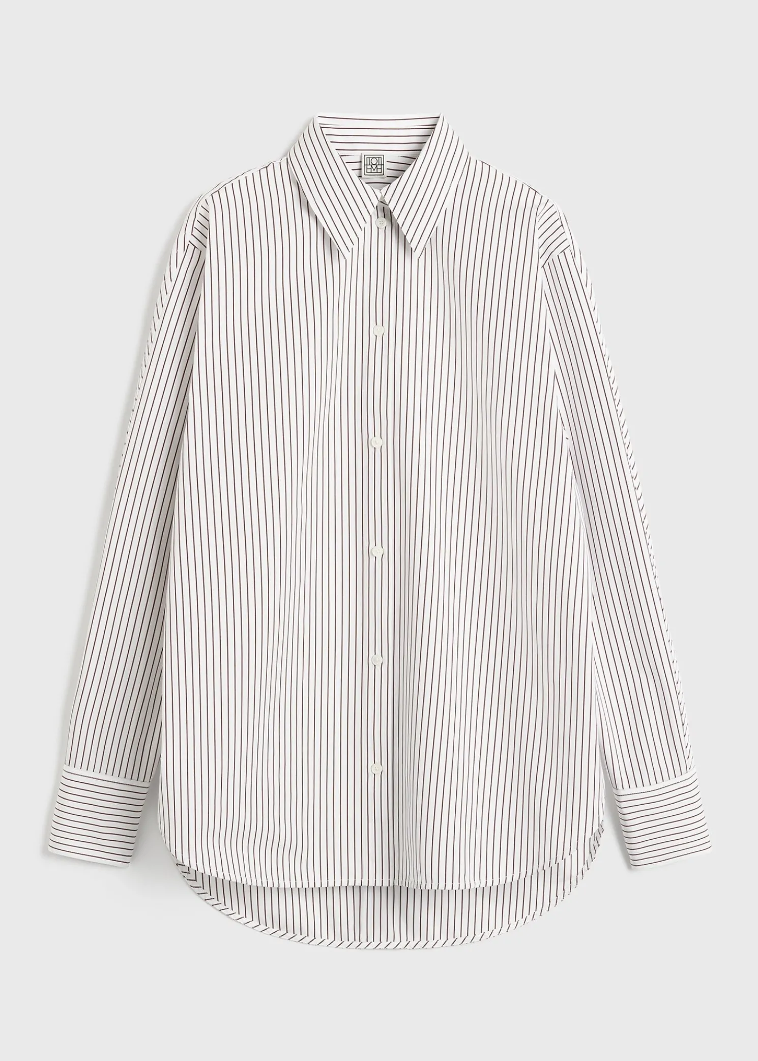Kimono-sleeve poplin shirt white/brown
