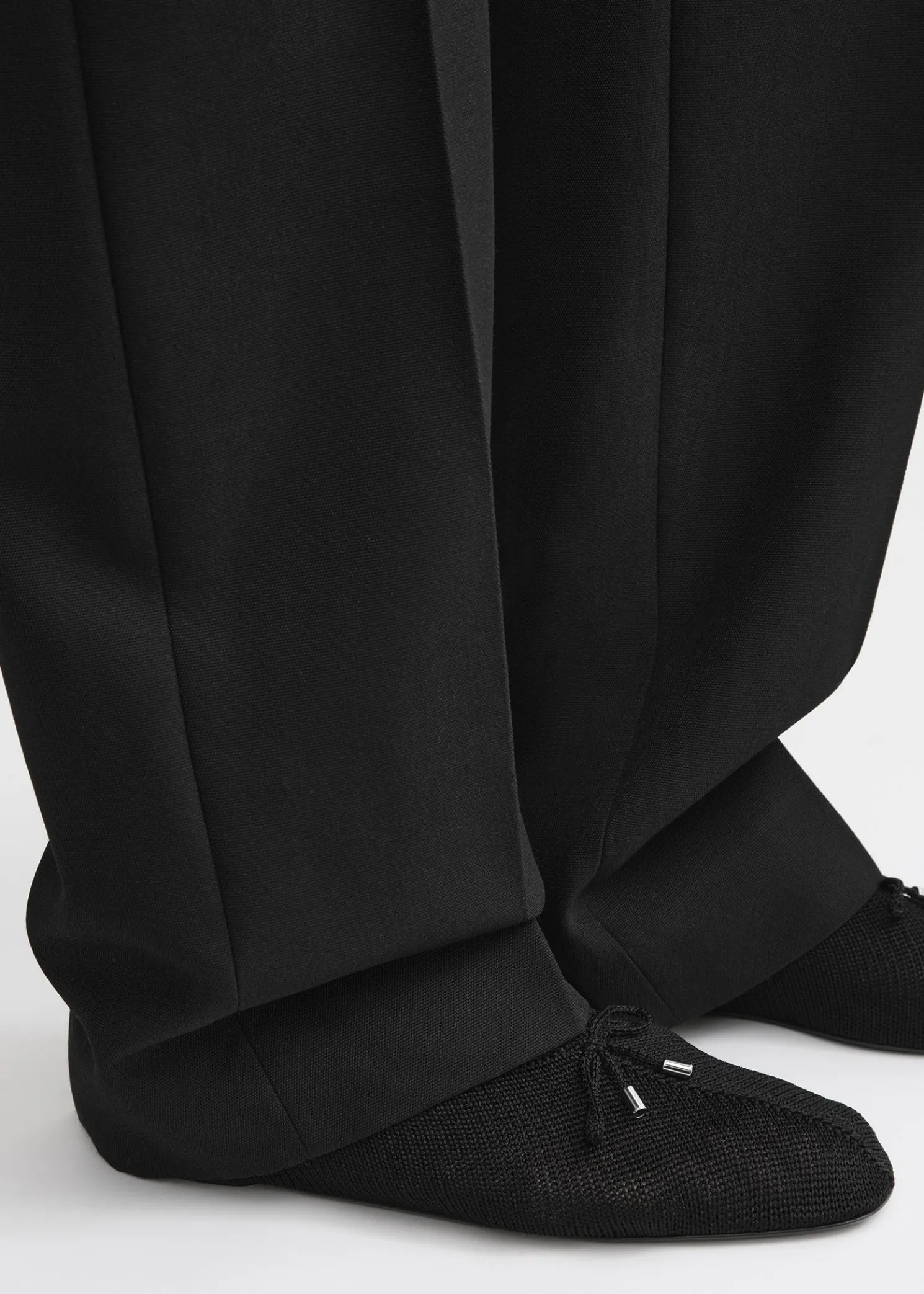 Knitted ballerinas black