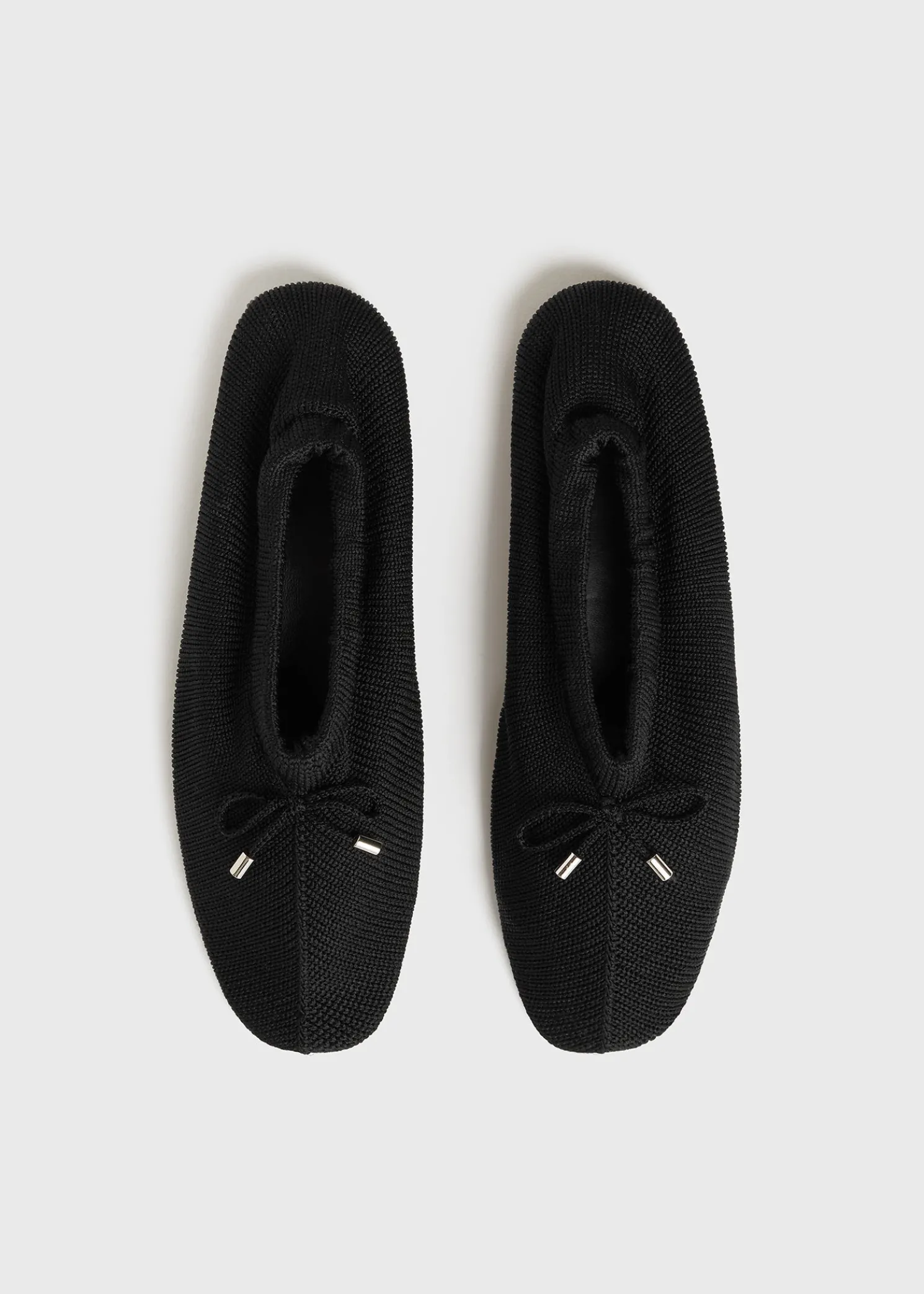 Knitted ballerinas black