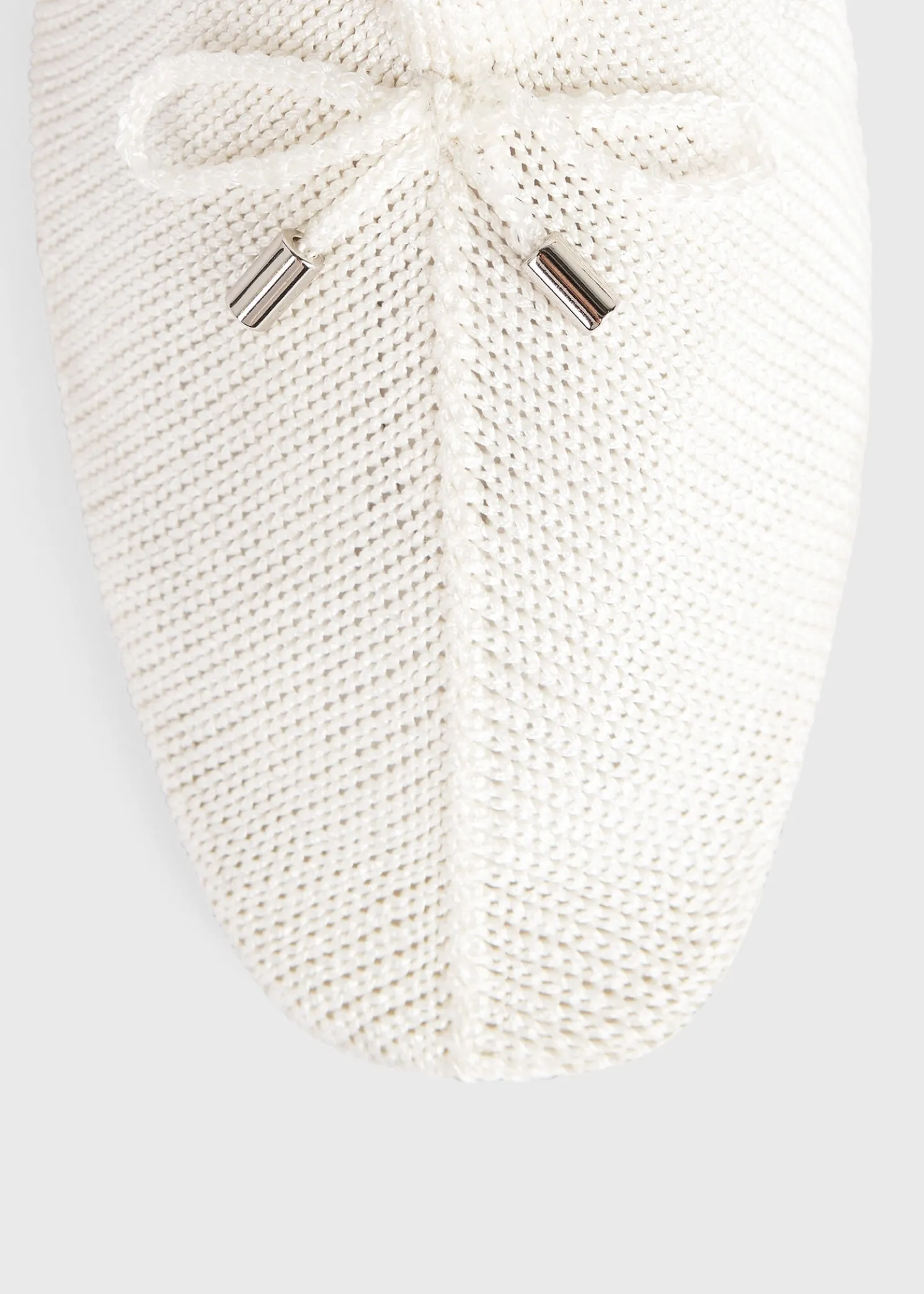 Knitted ballerinas cream