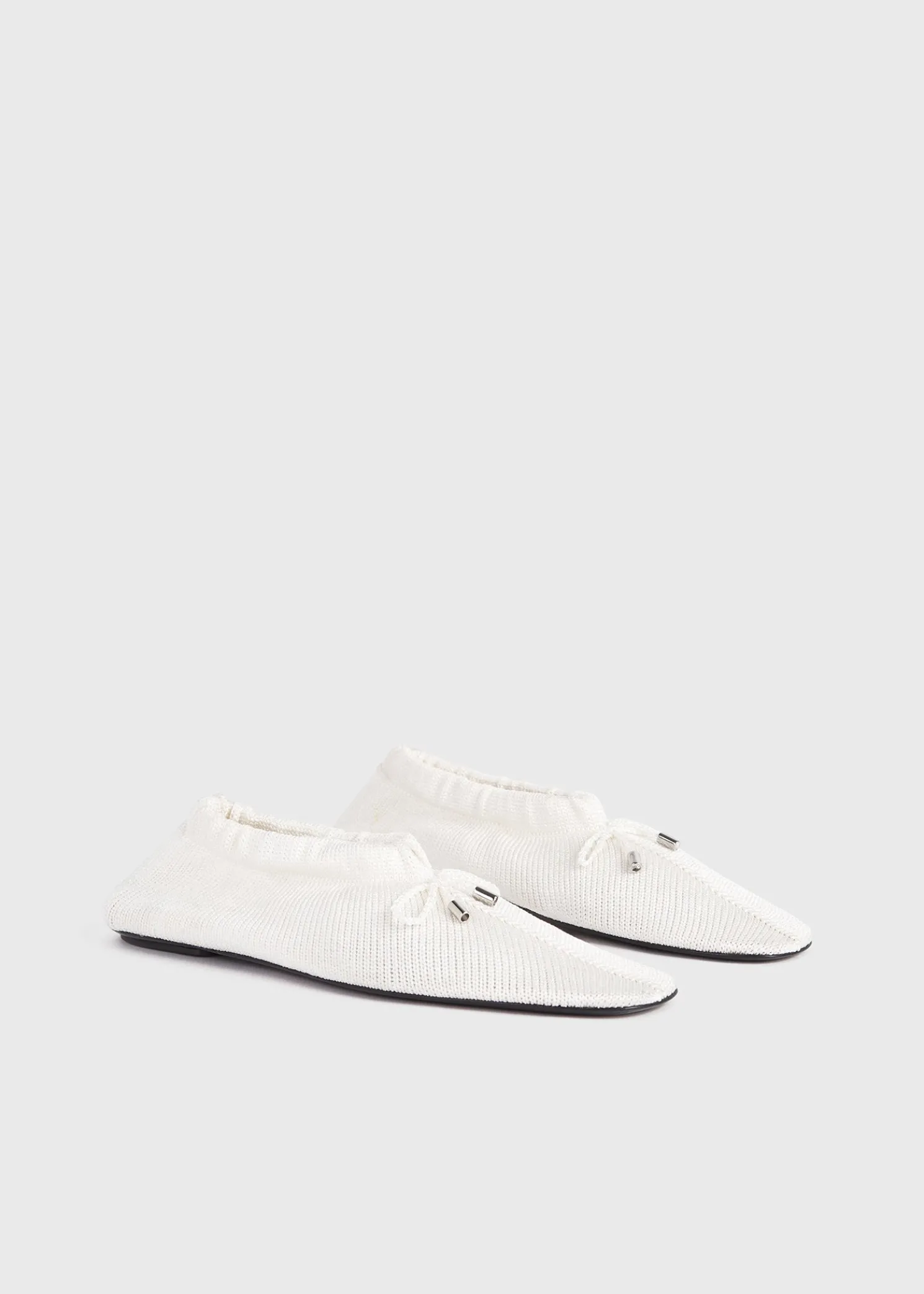 Knitted ballerinas cream