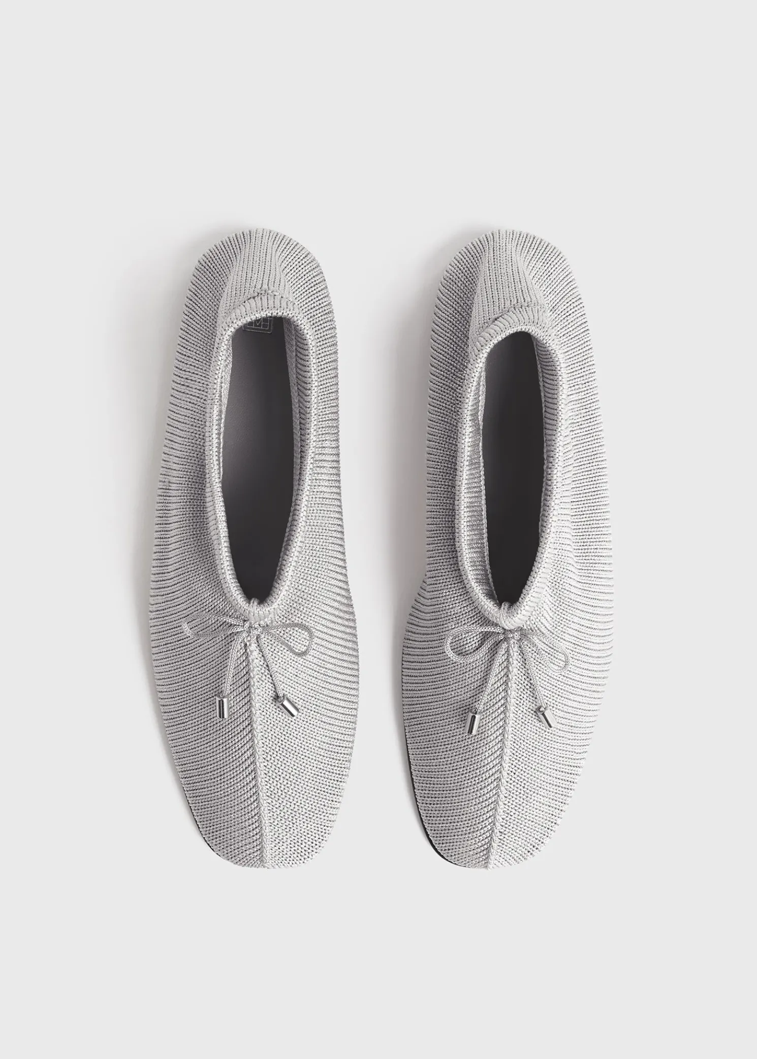 Knitted ballerinas silver
