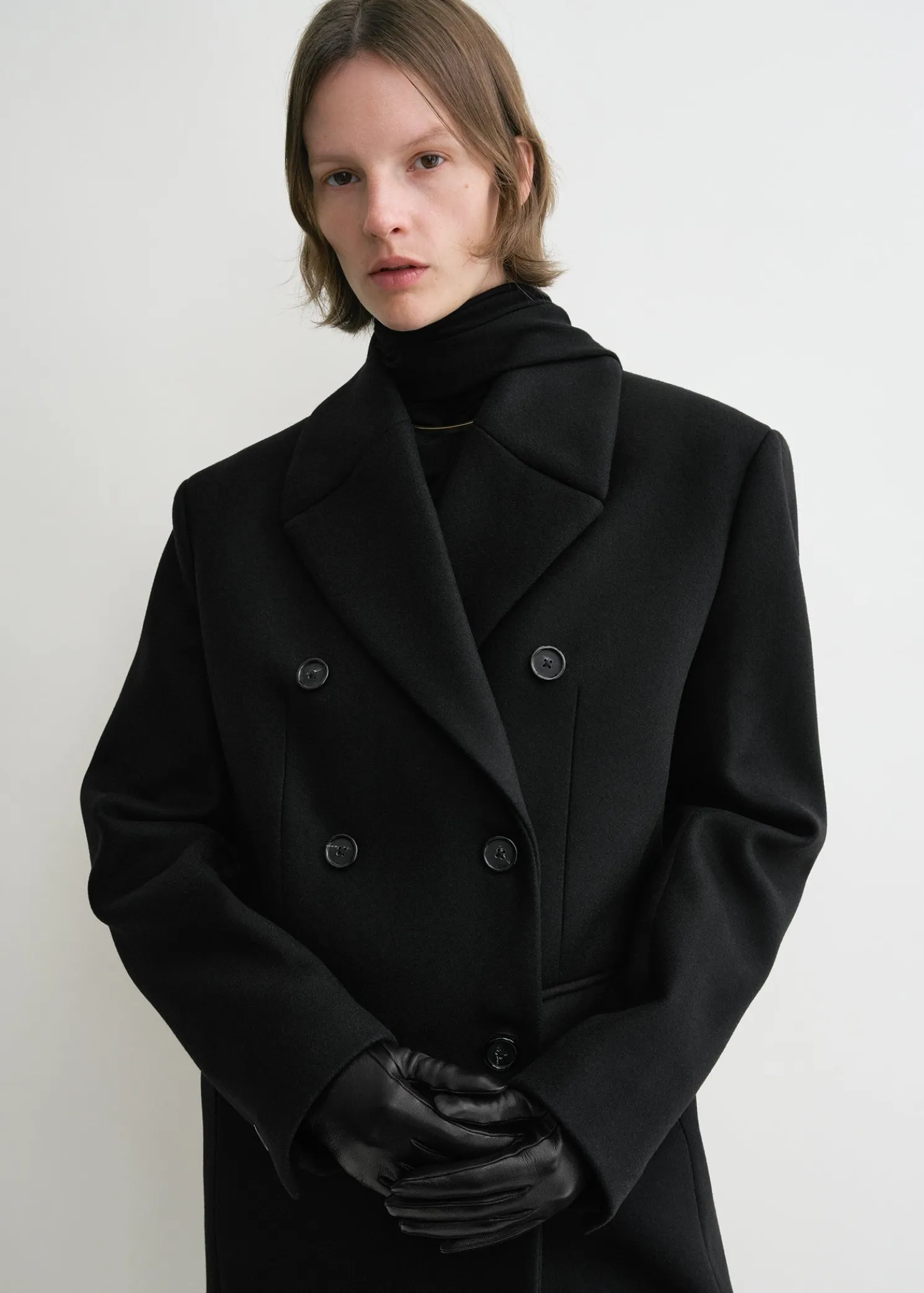 Leather gloves black