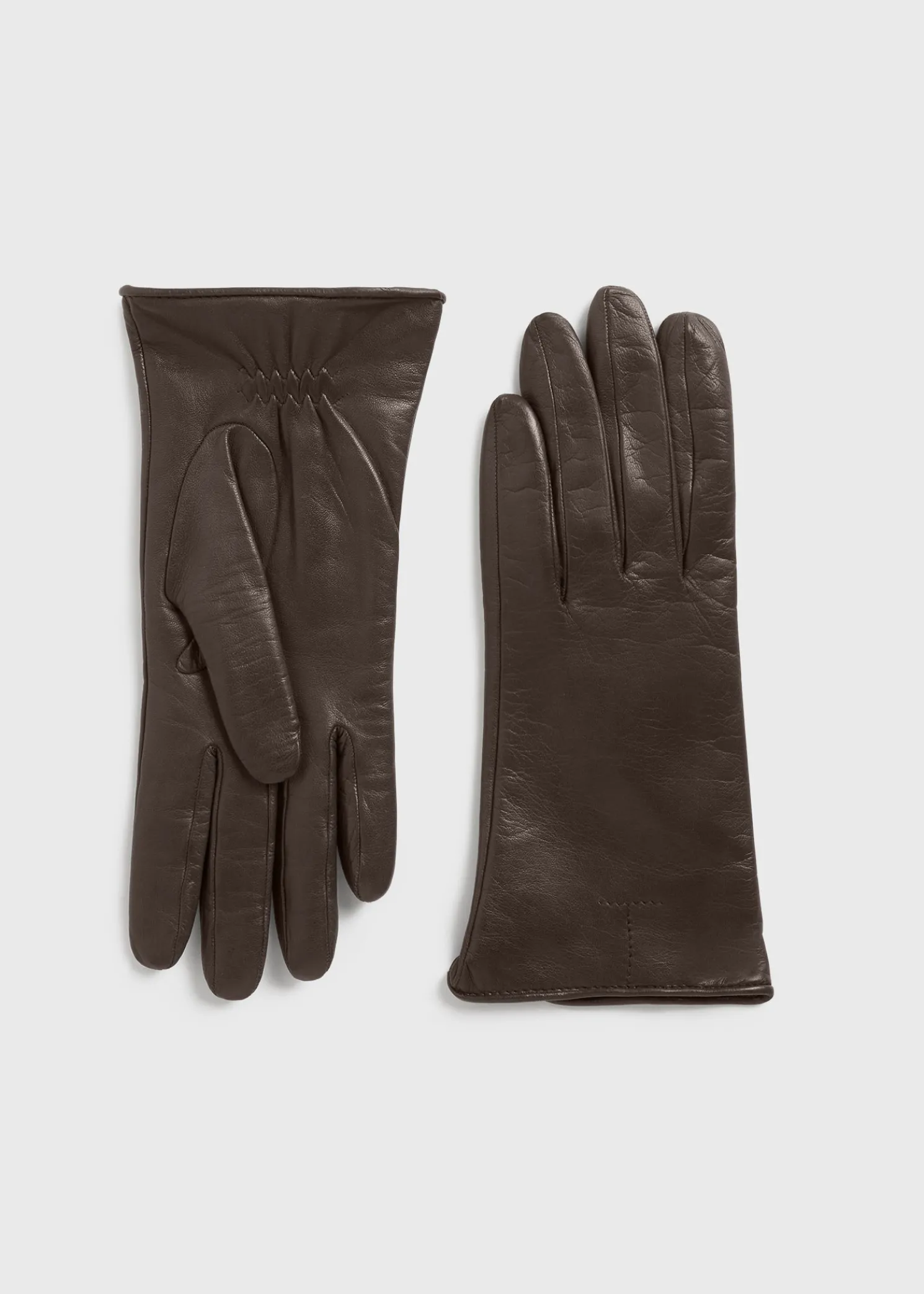 Leather gloves brown