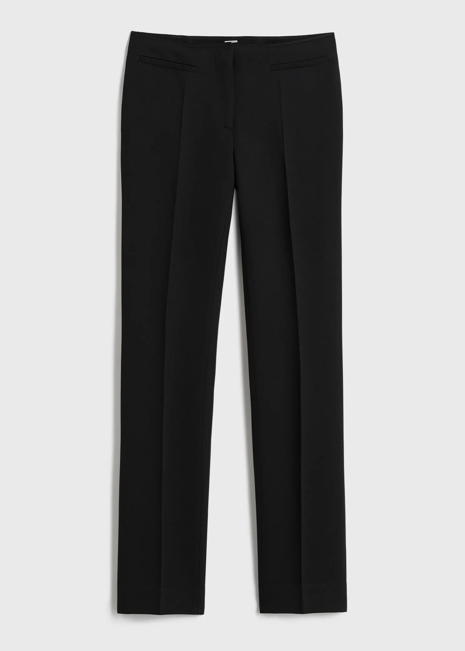 Low-waist cigarette trousers black