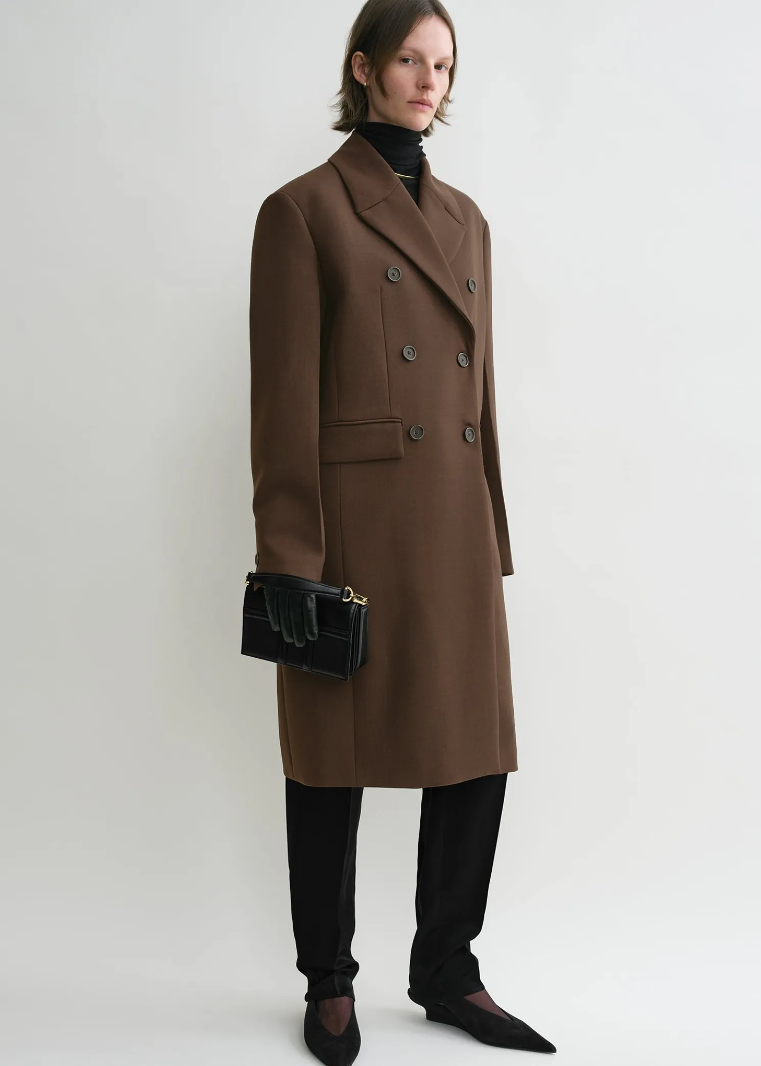 Mini T-Flap leather bag black