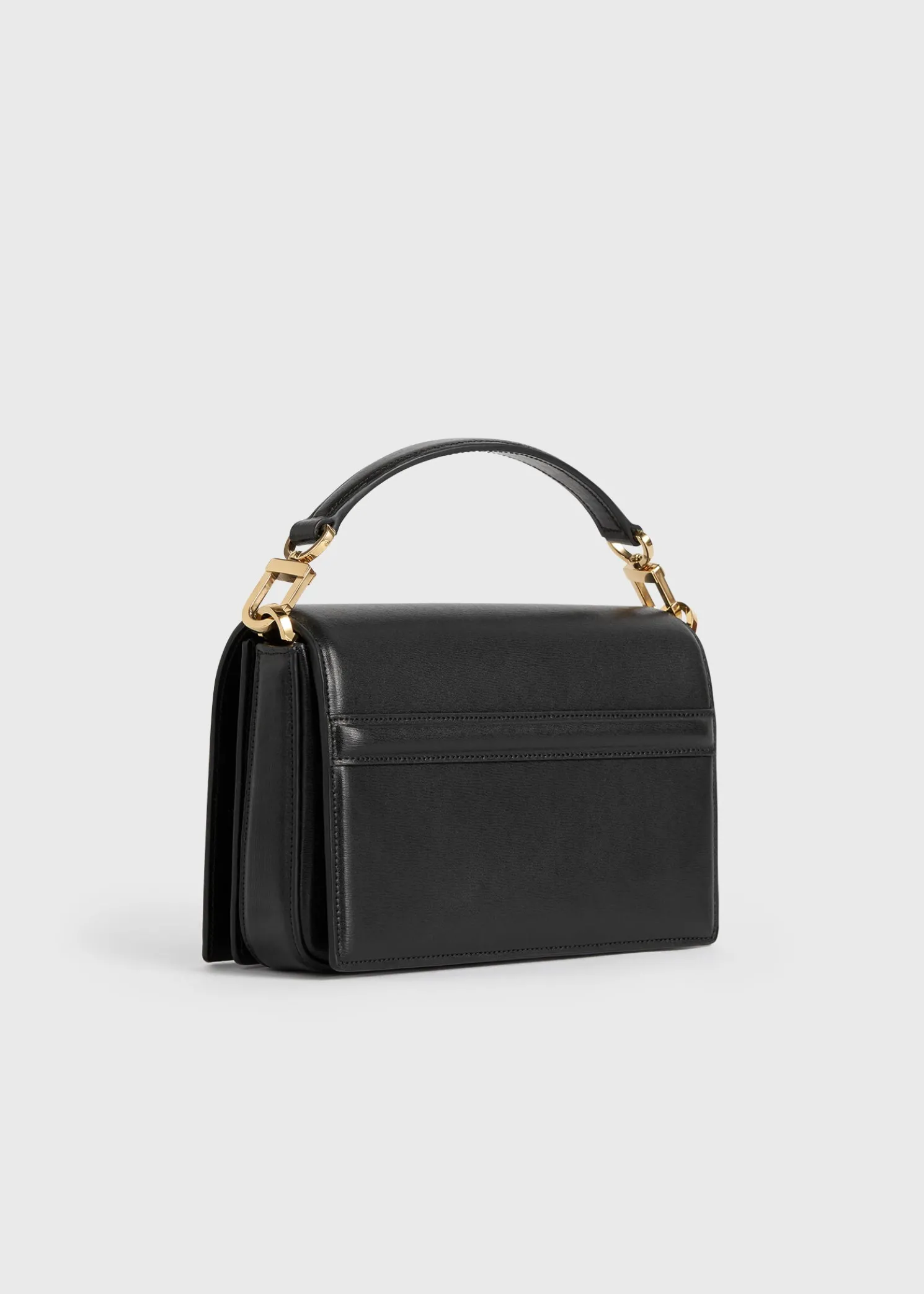 Mini T-Flap leather bag black