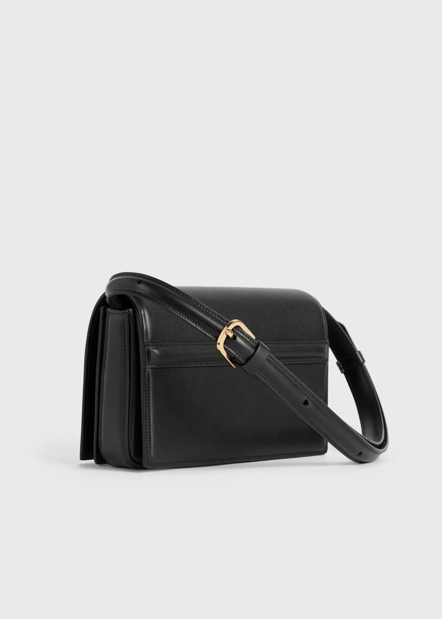Mini T-Flap leather bag black