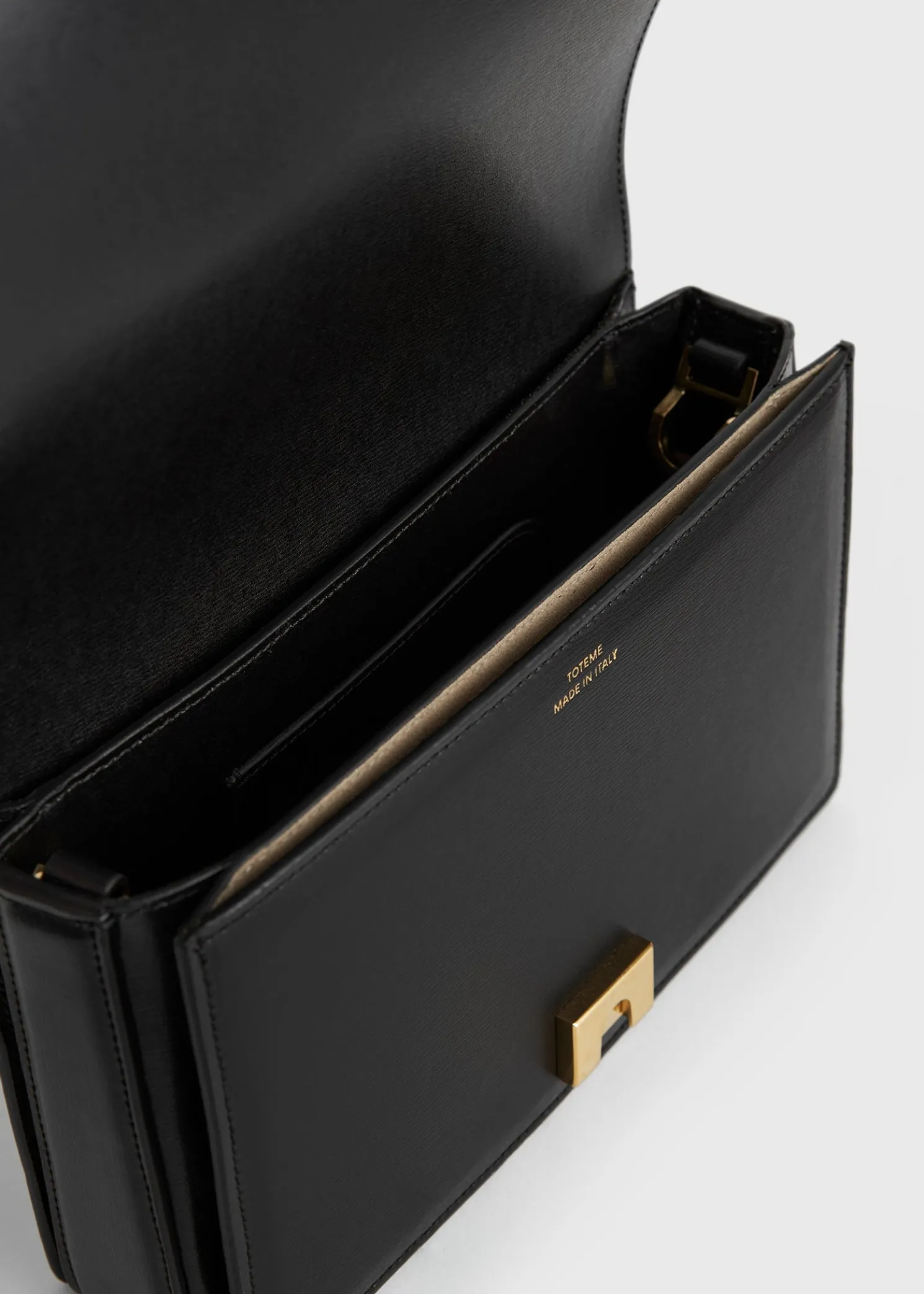 Mini T-Flap leather bag black