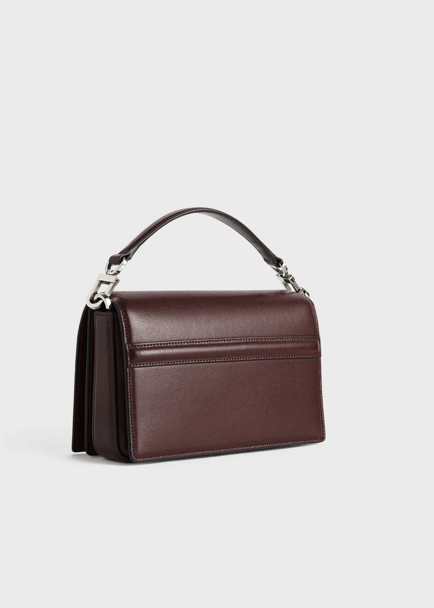 Mini t-flap leather bag bordeaux
