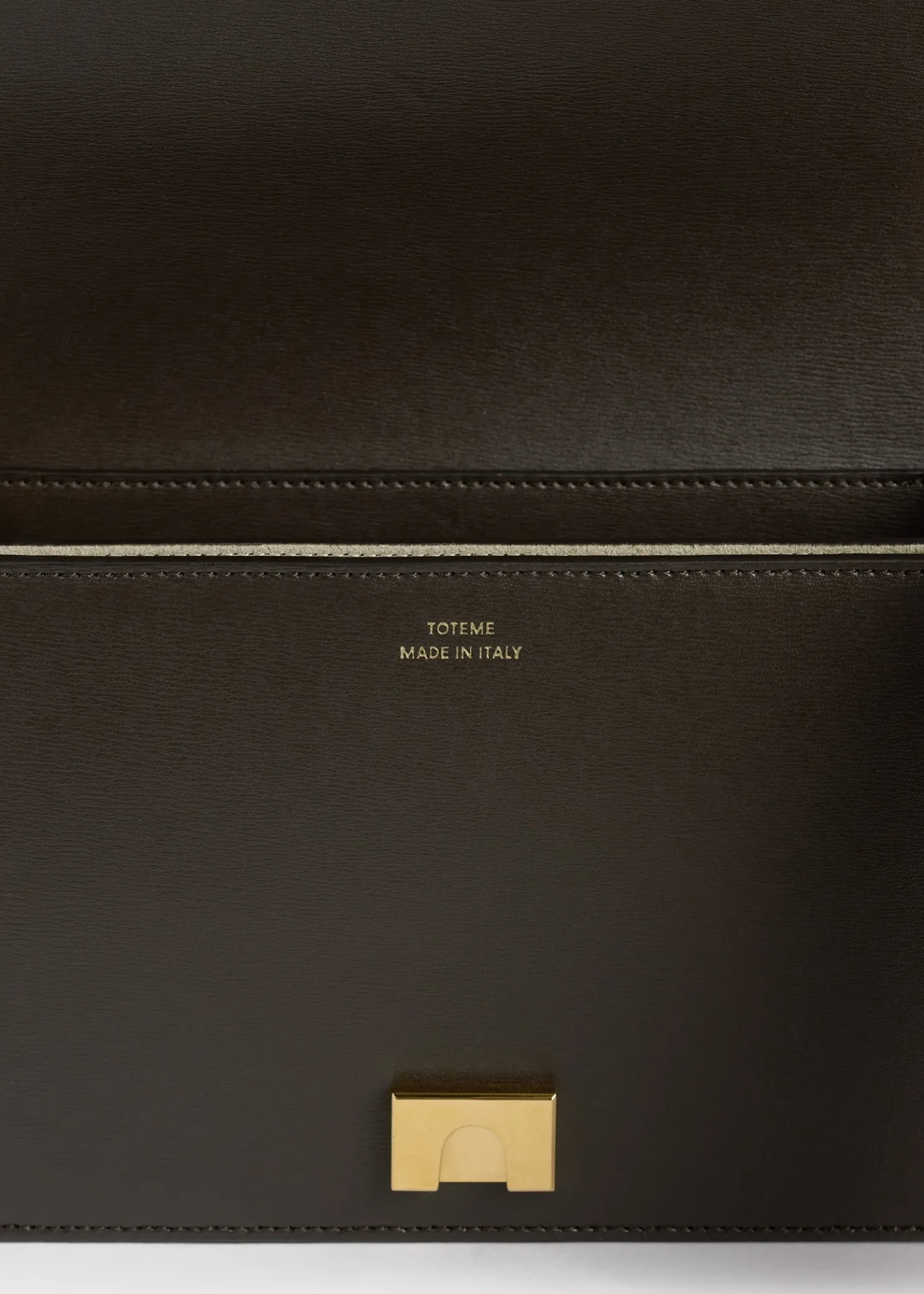 Mini T-Flap leather bag bark